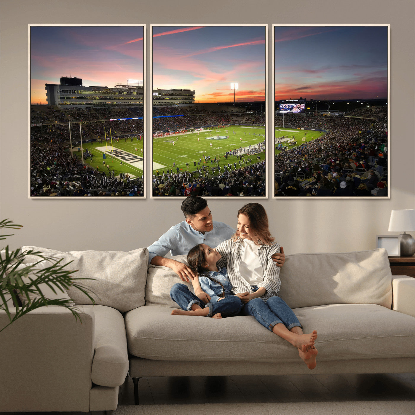 MGV-FC-60X30-3P - The University of Connecticut UCONN Huskies Football Team Print - East Hartford Pratt & Whitney