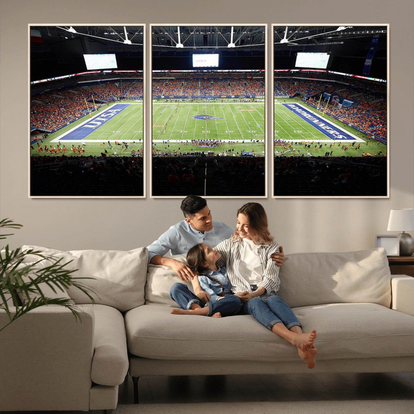MGV-FC-60X30-3P - The University of Texas at San Antonio Roadrunners Football Team Print - San Antonio Alamodome Wall