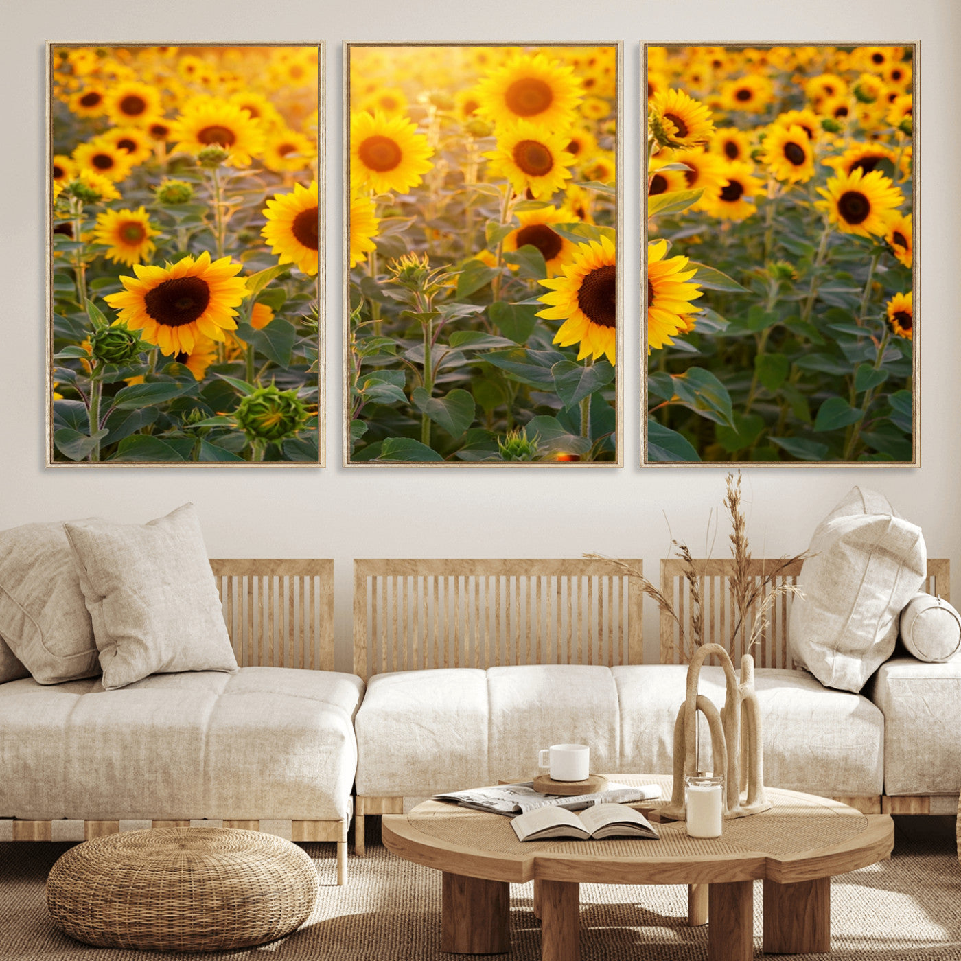 MGV-FC-60X30-3P - Sunflower Sunshine Wall Art Canvas Print