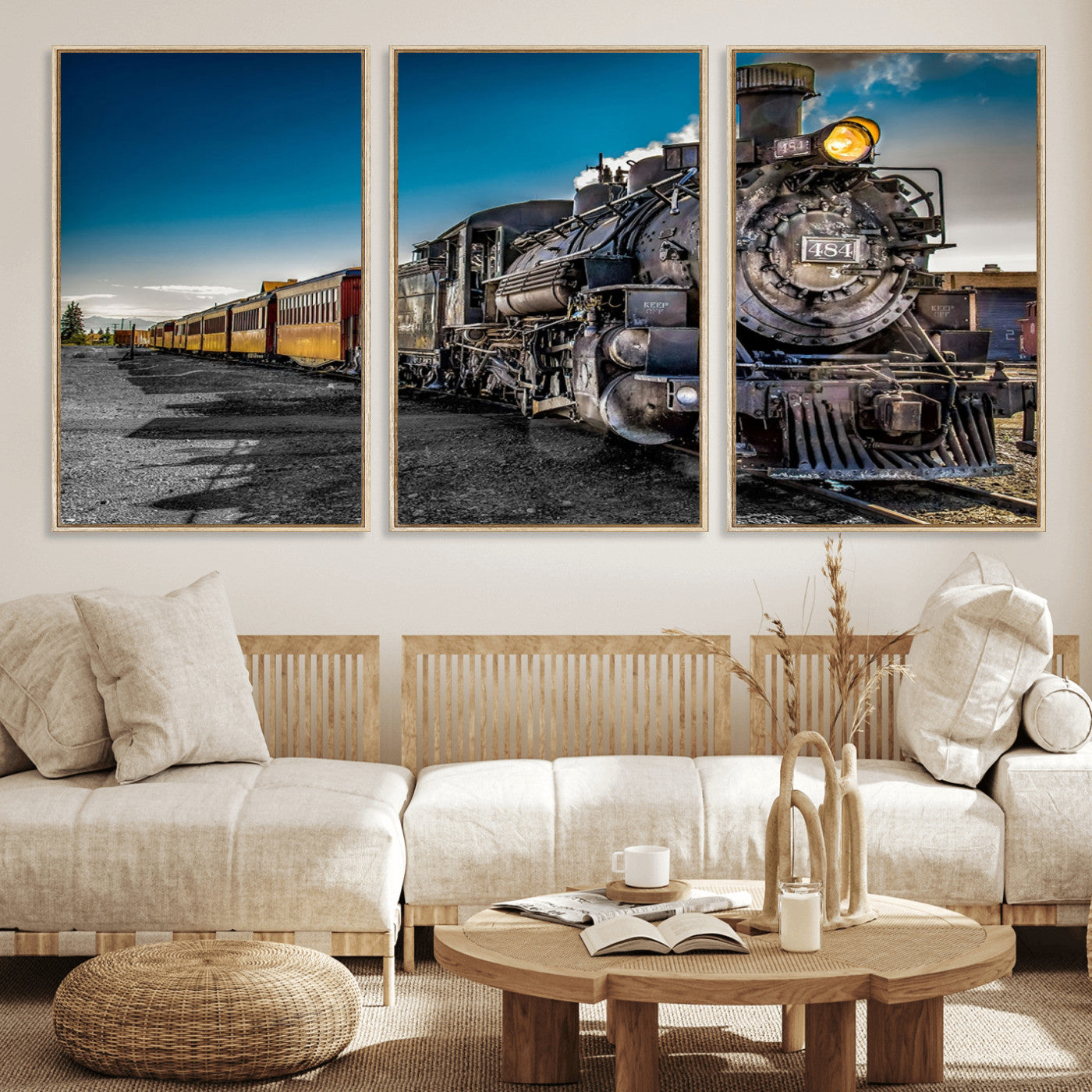 MGV-FC-60X30-3P - Train Wall Art Canvas Print