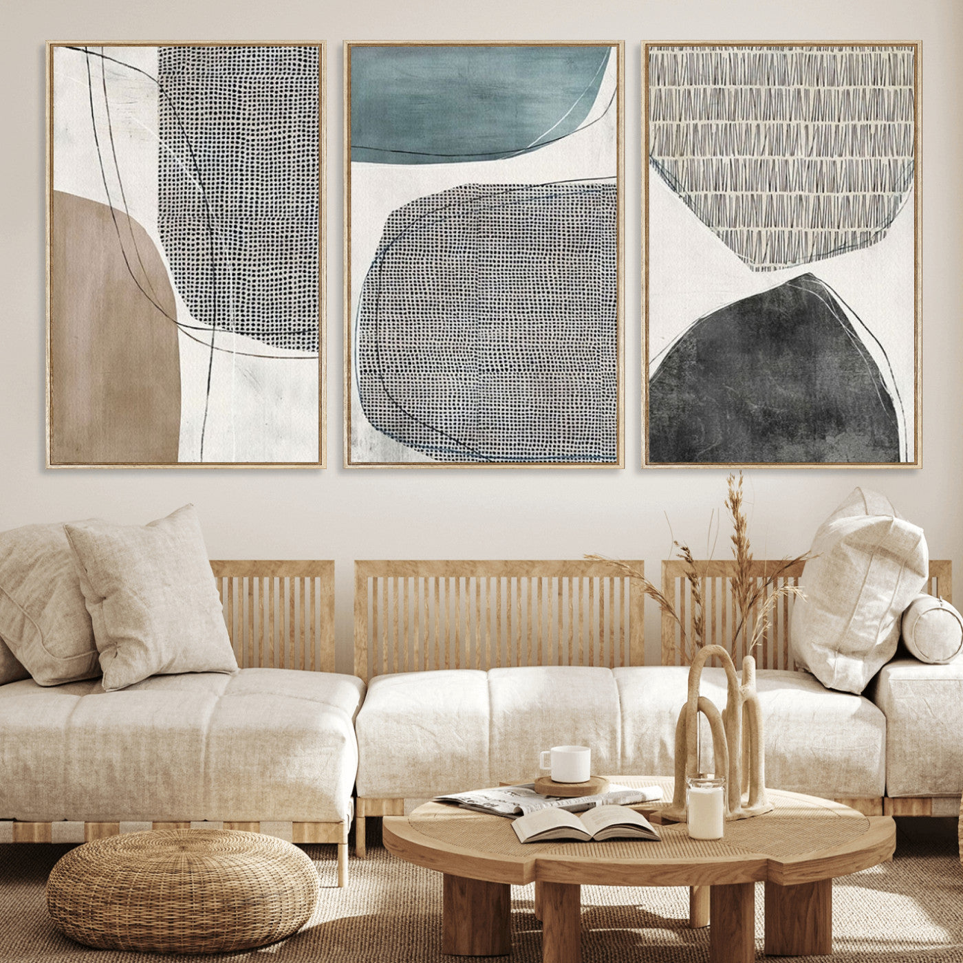 MGV-FC-60X30-3P - Canvas Print Wall Art Abstract Illustrs Art Boho