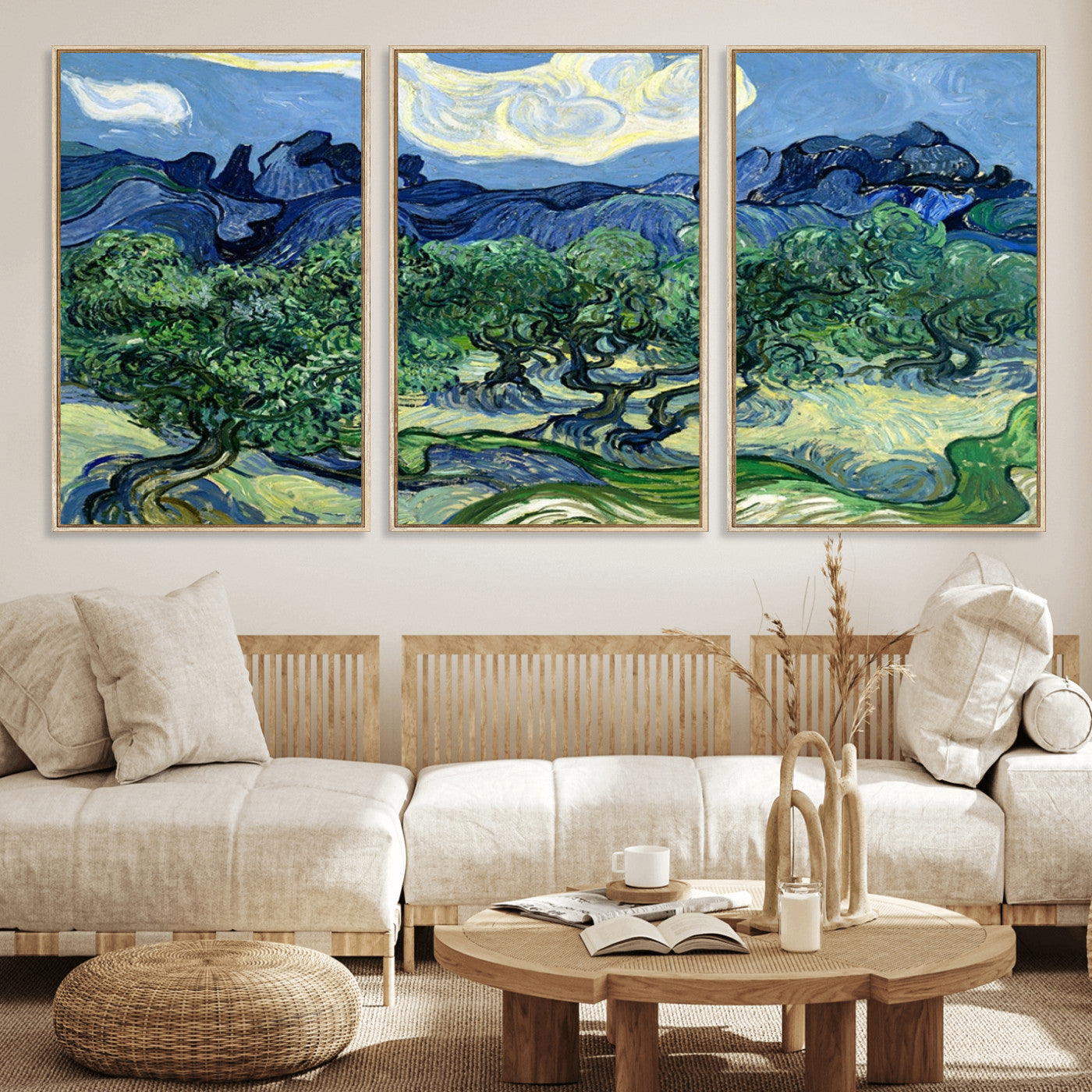 MGV-FC-60X30-3P - Olive Trees Van Gogh Wall Art Canvas Print