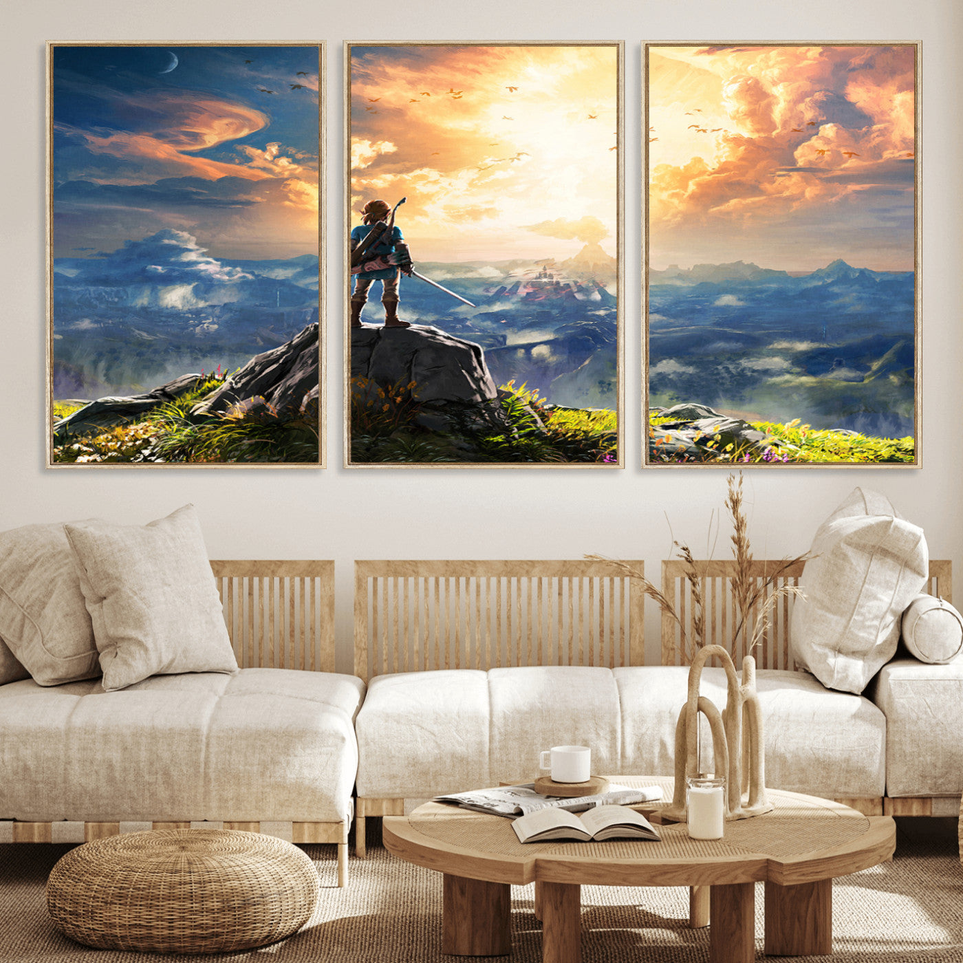 MGV-FC-60X30-3P - Legend of Zelda Breath of the Wild Game Wall Art Canvas, Legend of Zelda Canvas Print