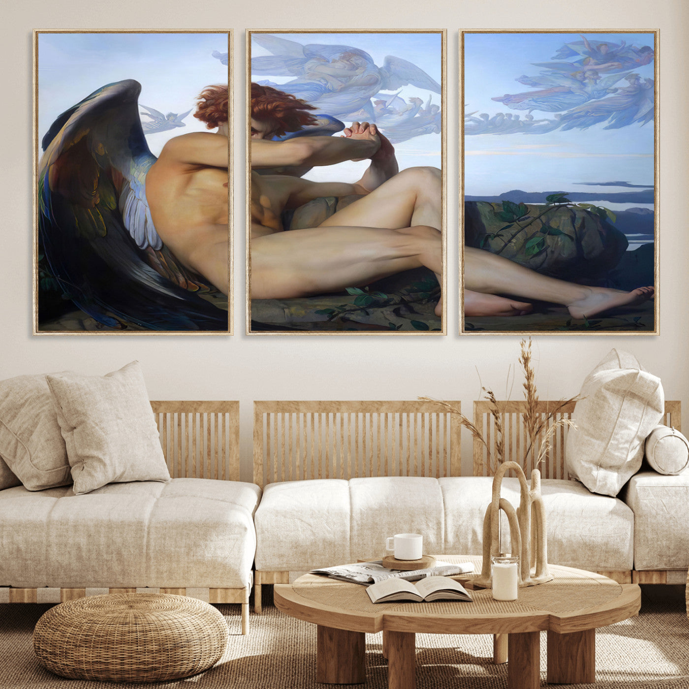 Fallen Angel Wall Art Canvas Print – Classic Art, Framed, Ready to