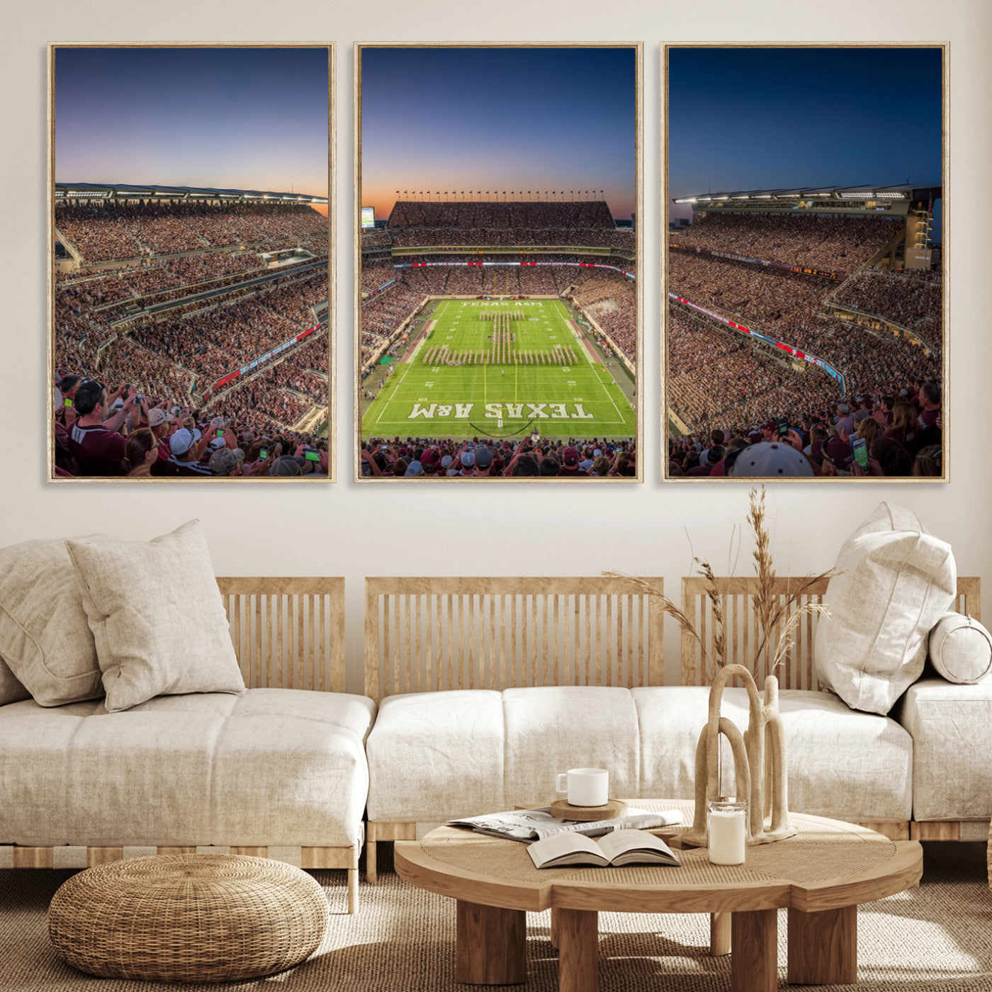 MGV-FC-60X30-3P - Kyle Field Wall Art Print | Large Texas A&M Aggies Football Canvas Print for Sports Enthusiasts | Framed, Ready-to-Hang Stadium Decor
