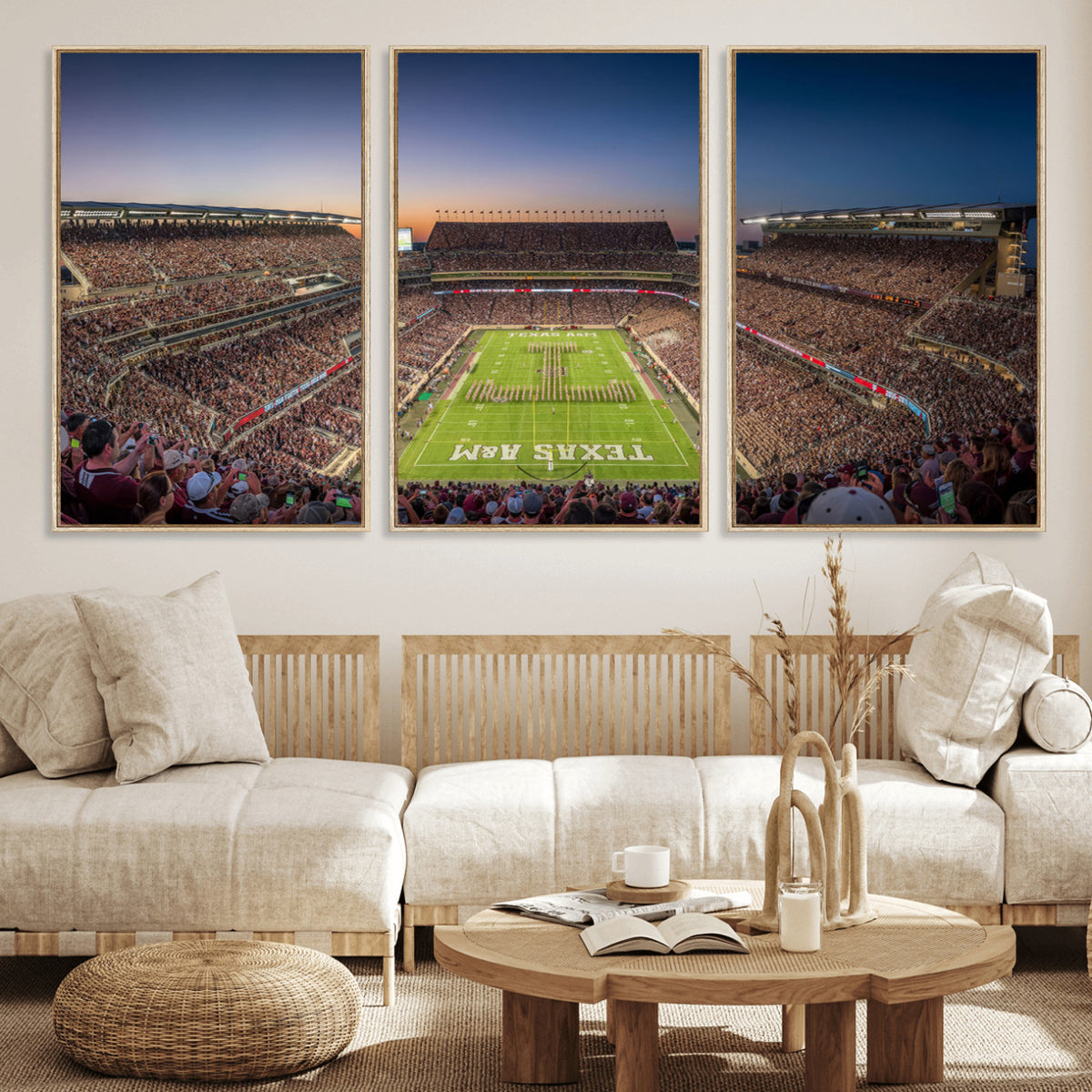 17421-MGV-CV-36X24 - Kyle Field Wall Art Print | Large Texas A&M Aggies Football Canvas Print for Sports Enthusiasts |