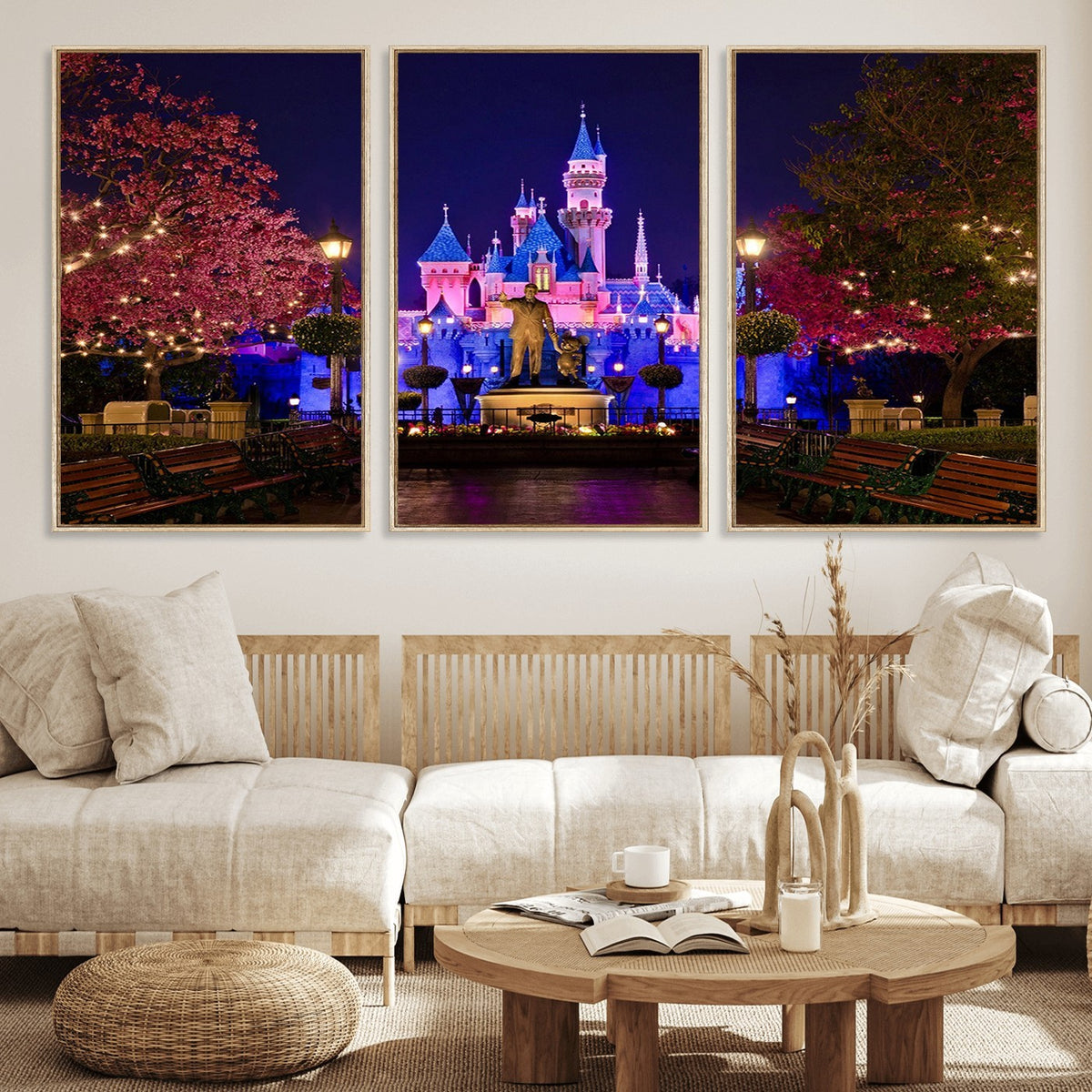 79435-MGV-CV-24X16 - Castle Large Wall Art, Disney Magic Kingdom Kids Room Decor and Christmas Gift