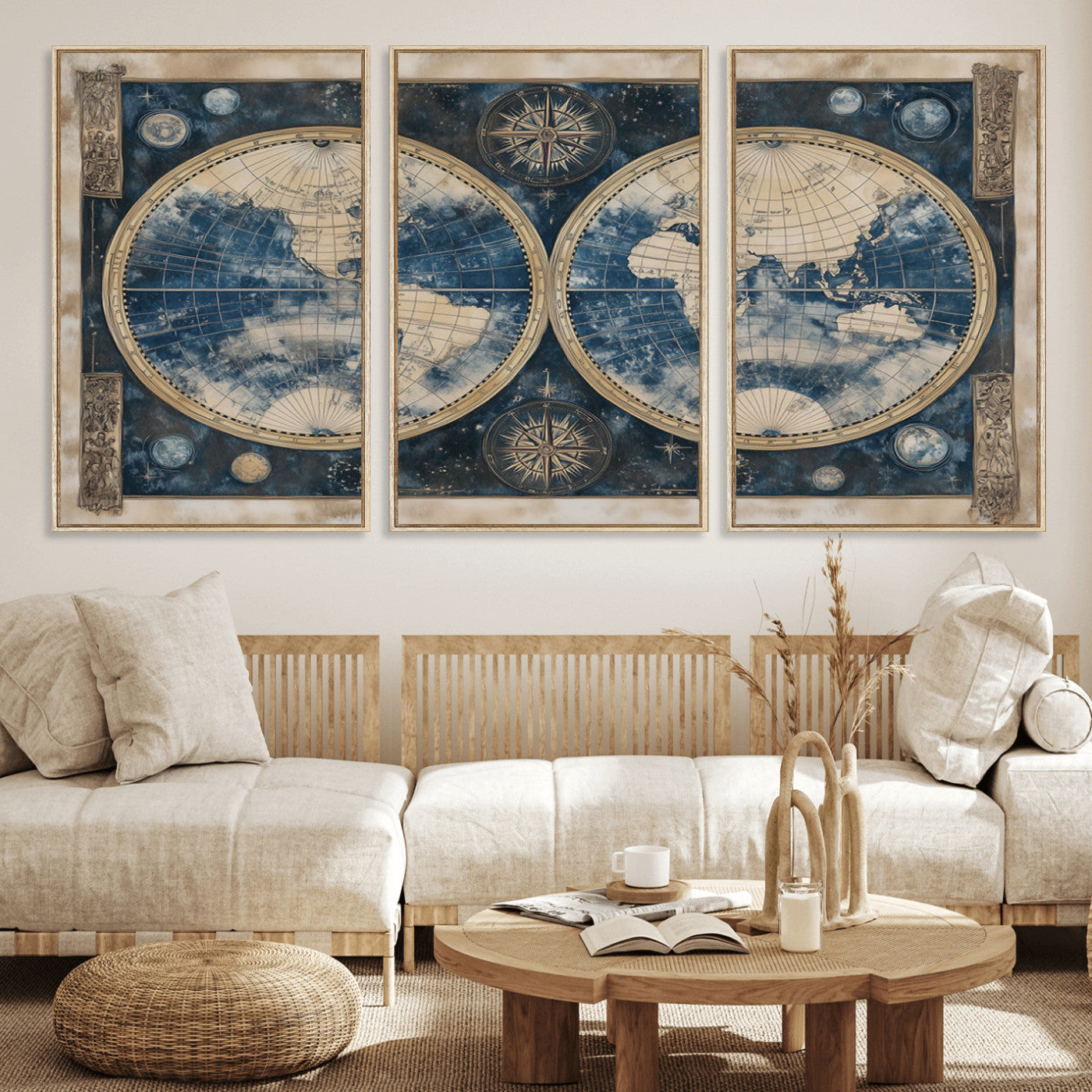 MGV-FC-60X30-3P - World Map Canvas Print