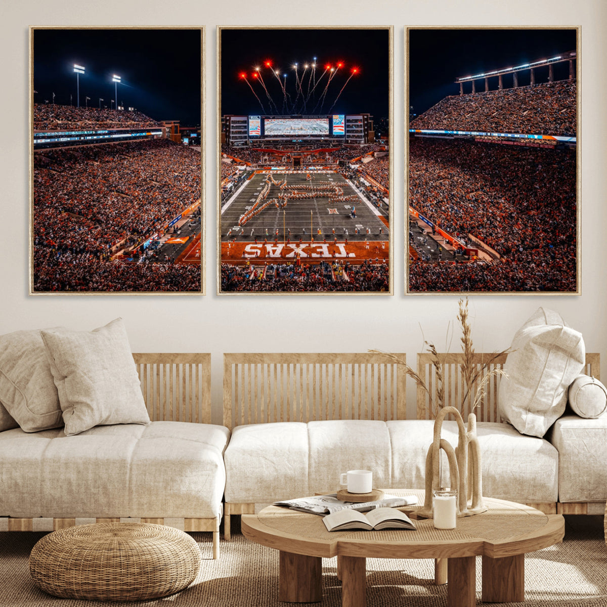 58778-PAN-FL-20X10 - Darrell K Royal Memorial Stadium | Texas Longhorns | Print Decor Wall Art Design for Home & Office Decoration