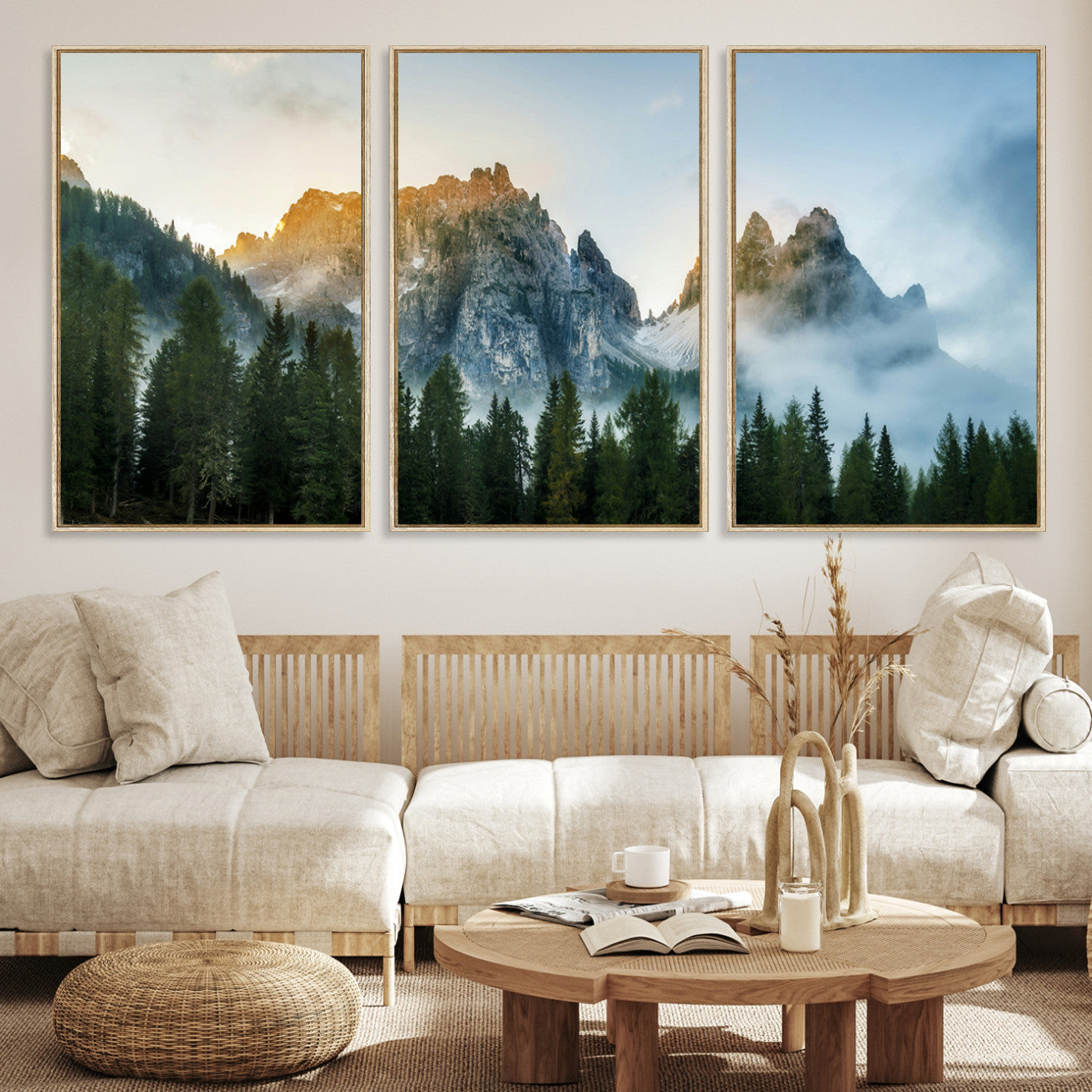 21145440-MGV-CV-36X24-Wilderness Wall Art - Framed Nature Landscape Decor, Mountain Wall Art Canvas Print, Framed Nature Landscape Decor Art