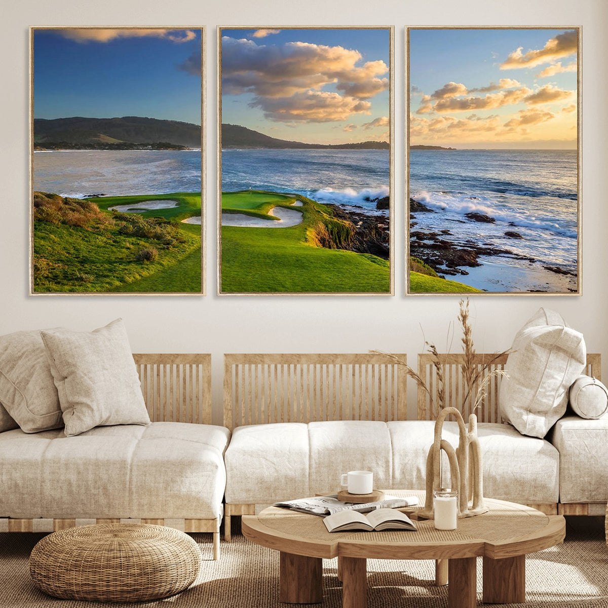 50107048-MGV-CV-24X16 - Pebble Beach Golf Links Wall Art Canvas Print