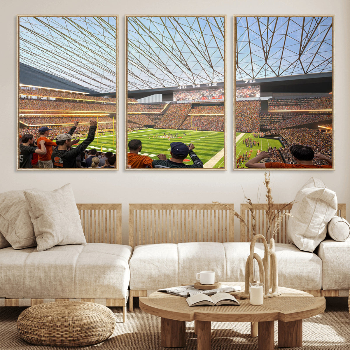 81960112-MGV-CV-36X24 - Cleveland Browns Stadium Wall Art Canvas Print