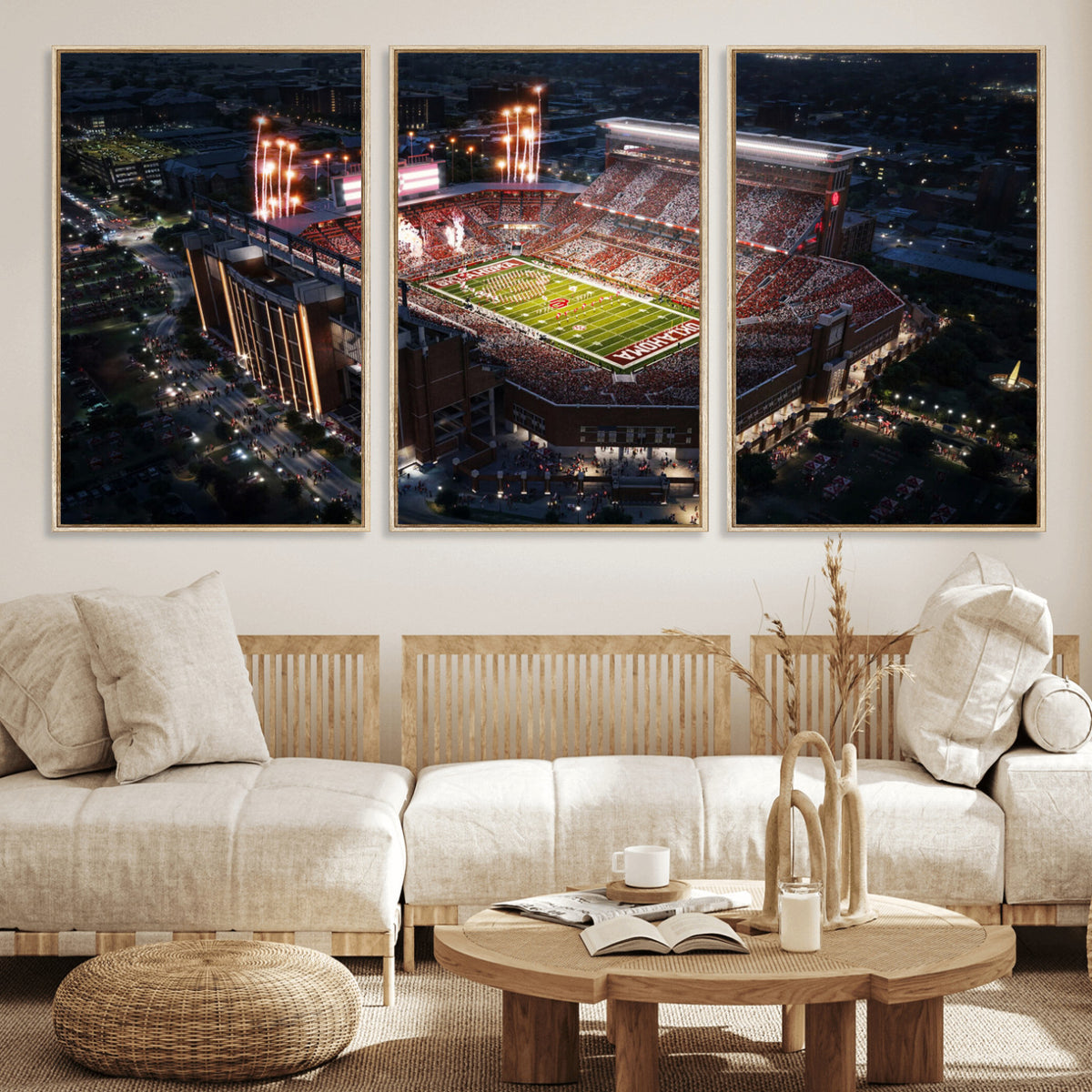 16867141-MGV-CV-36X24 - Oklahoma Memorial Stadium, Gaylord Memorial Stadium Wall Art