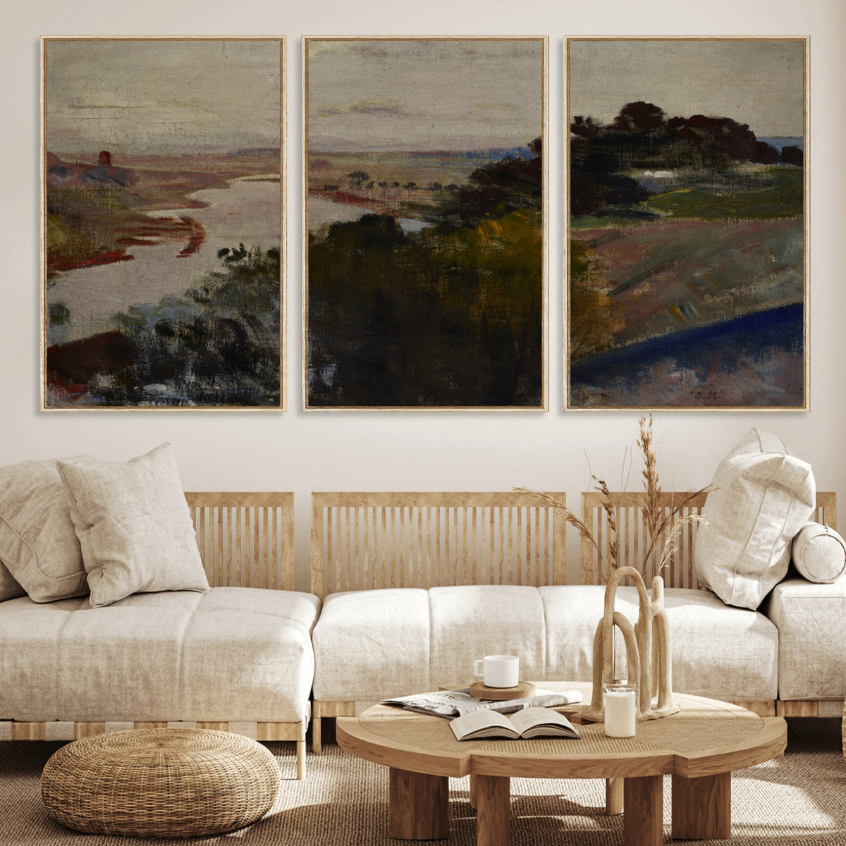 55507874-_Poster-30x20 - Jacek Malczewski Landscape at the Vistula Wall Art Canvas Print