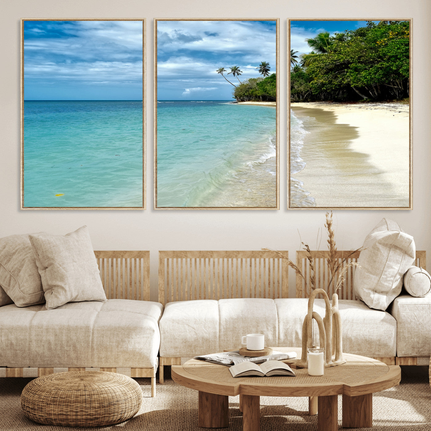 50626792-MGV-CV-36X24 - Puerto Rico Beach Paradise Wall Art – Tropical Coastal Print