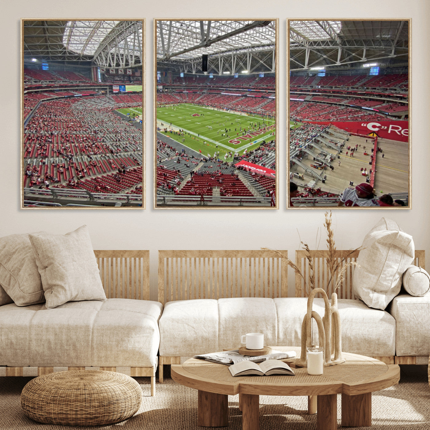 30579717-MGV-CV-36X24 - State Farm Stadium Canvas Wall Art, Arizona Cardinals Football Stadium Print, Glendale NFL Arena Panorama Artwork