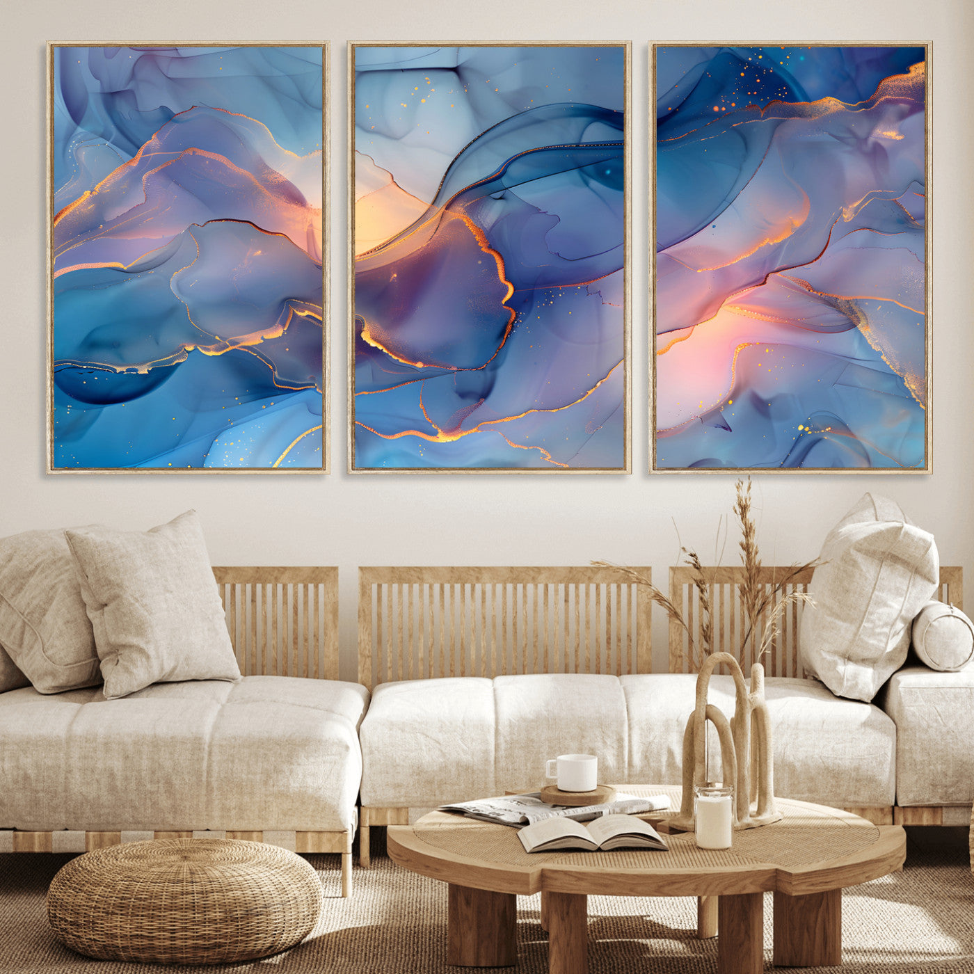 13710509-MGV-CV-36X24 - Colorful Abstract Canvas Wall Art Print, Vibrant Popup Color Art Print