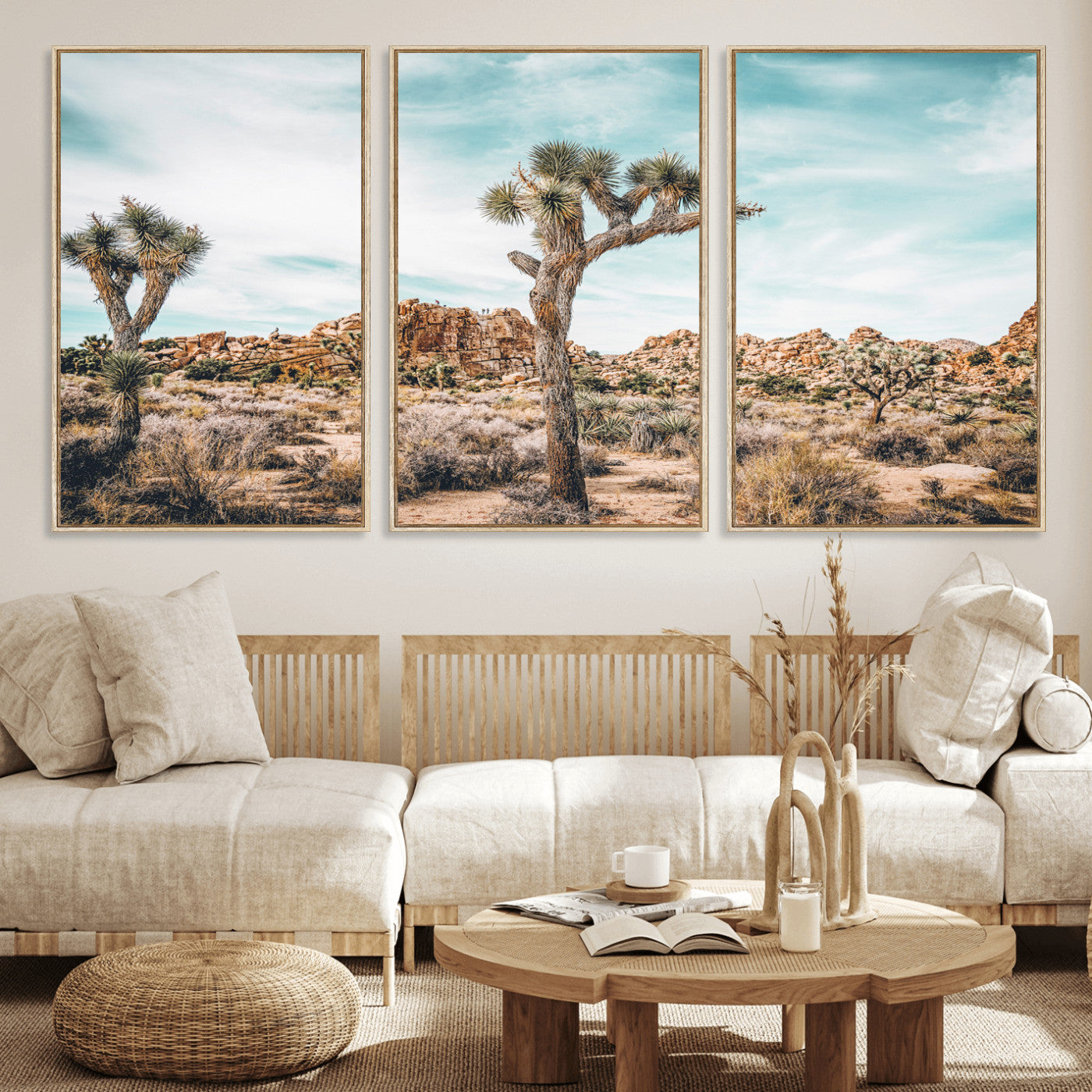 41451127-MGV-CV-36X24 - Joshua Tree National Park Canvas Wall Art Print, Desert Landscape Photography, Southwest Nature Decor - Ready to Hang