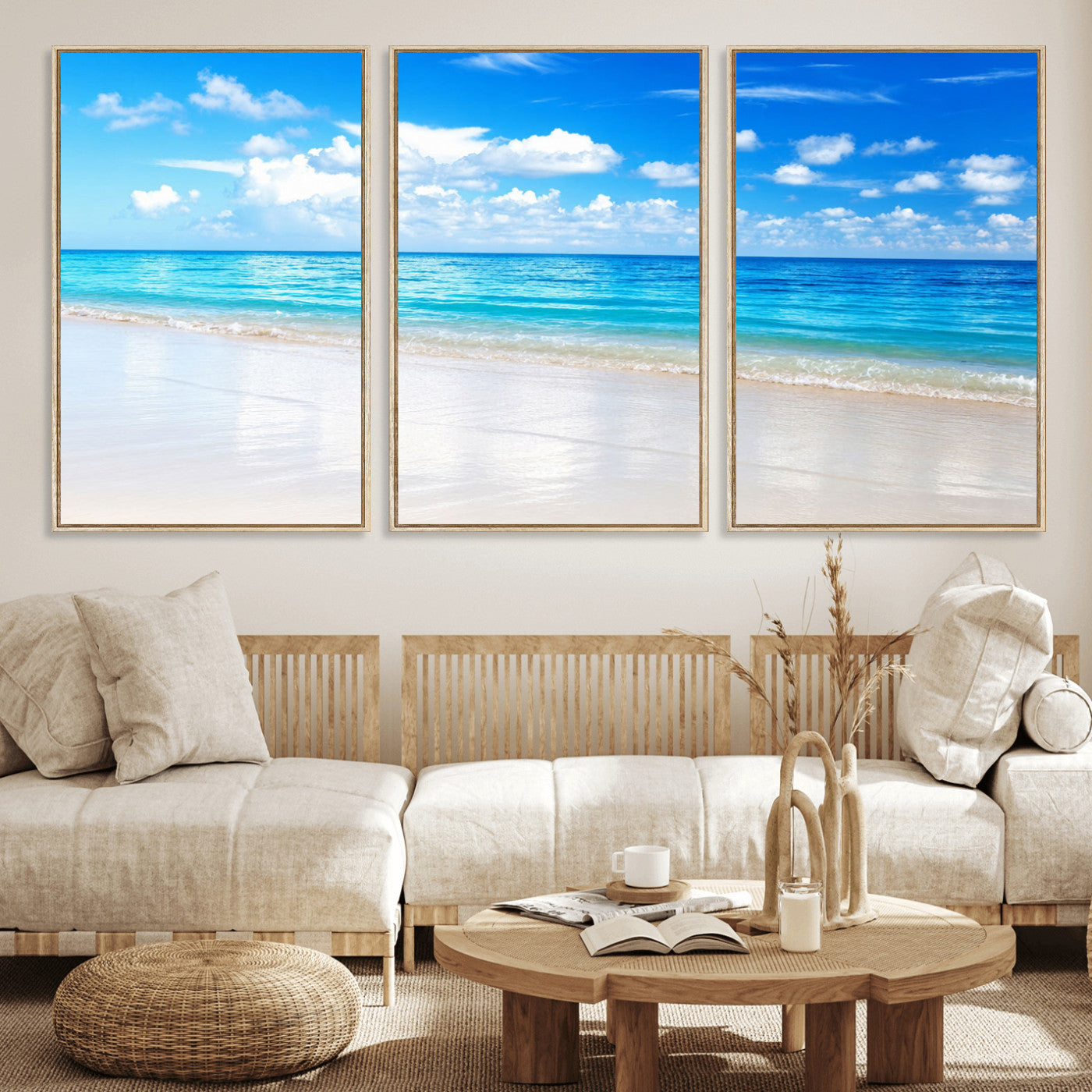 67491909-MGV-CV-36X24 - Tropical Beach Ocean Wall Art Canvas Print for Home Decor