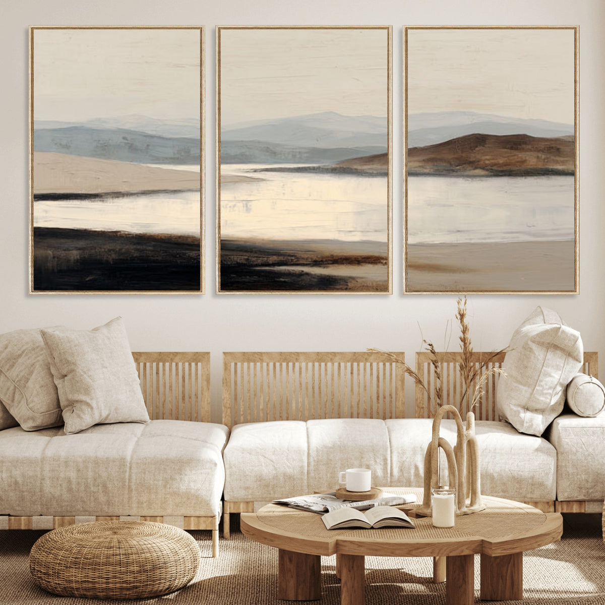 36873679-MGV-CV-36X24 - Modern Abstract Landscape Canvas Wall Art, Minimalist Nature Printing