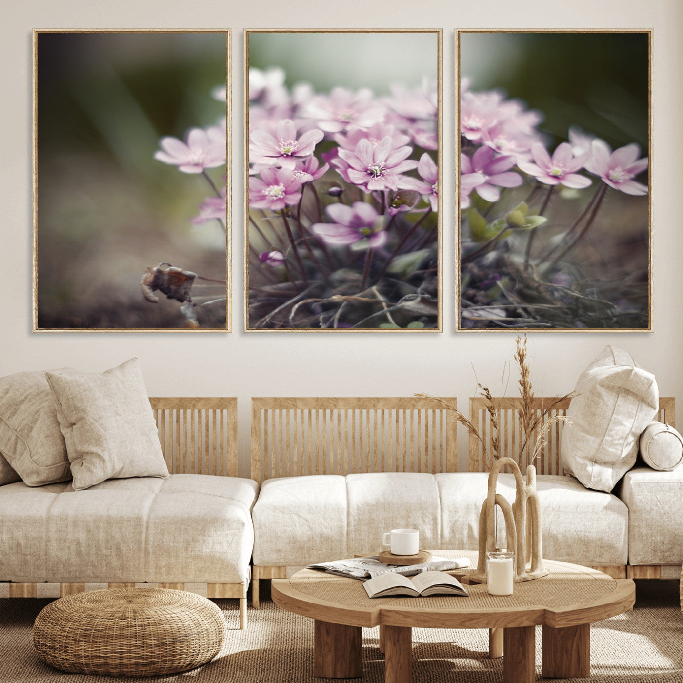 MGV-FC-60X30-3P - Pink Wild Flower Canvas Print
