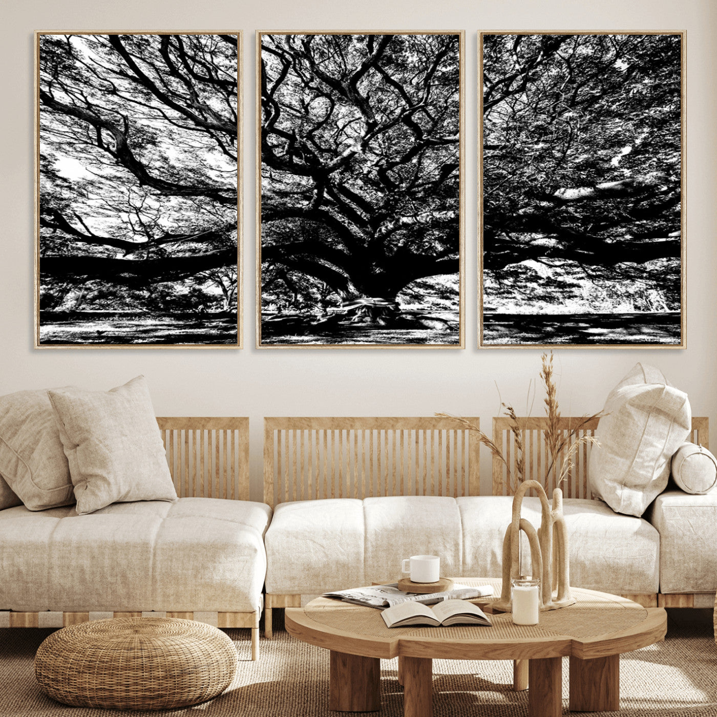 MGV-FC-60X30-3P - Mighty Angel Oak Wall Art | Angel Oak Tree Art Print