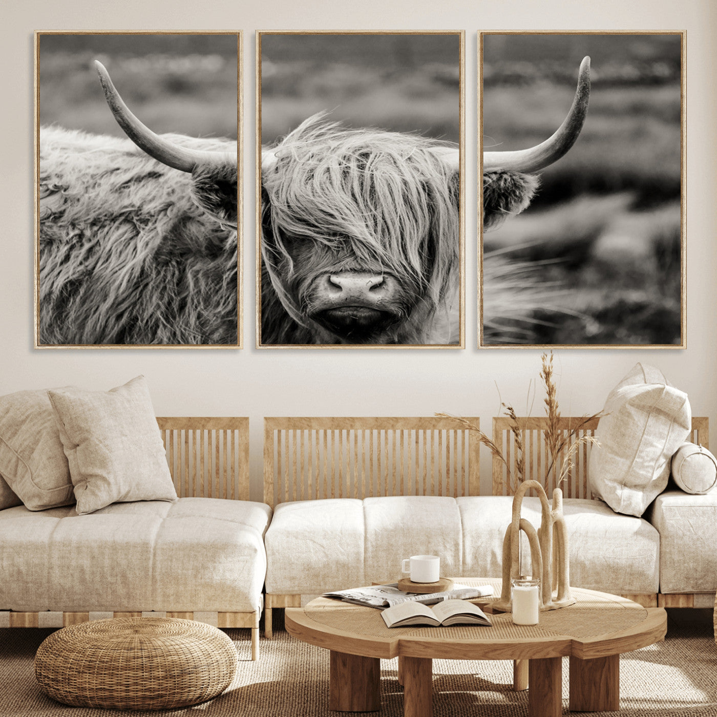 67365-MGV-CV-36X24-Cow Focus Canvas Wall Art Print