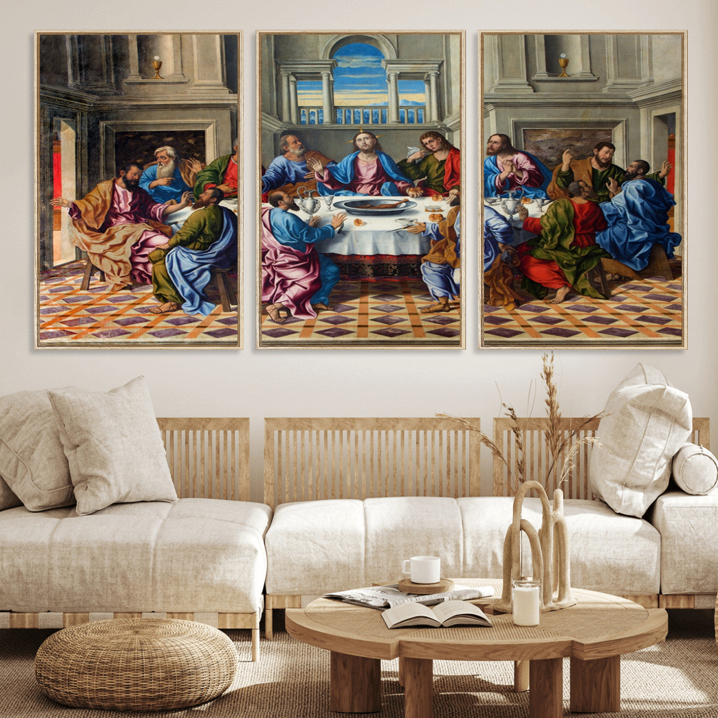 18691-MGV-CV-36X24-The Last Supper Multi Panel Canvas Wall Art
