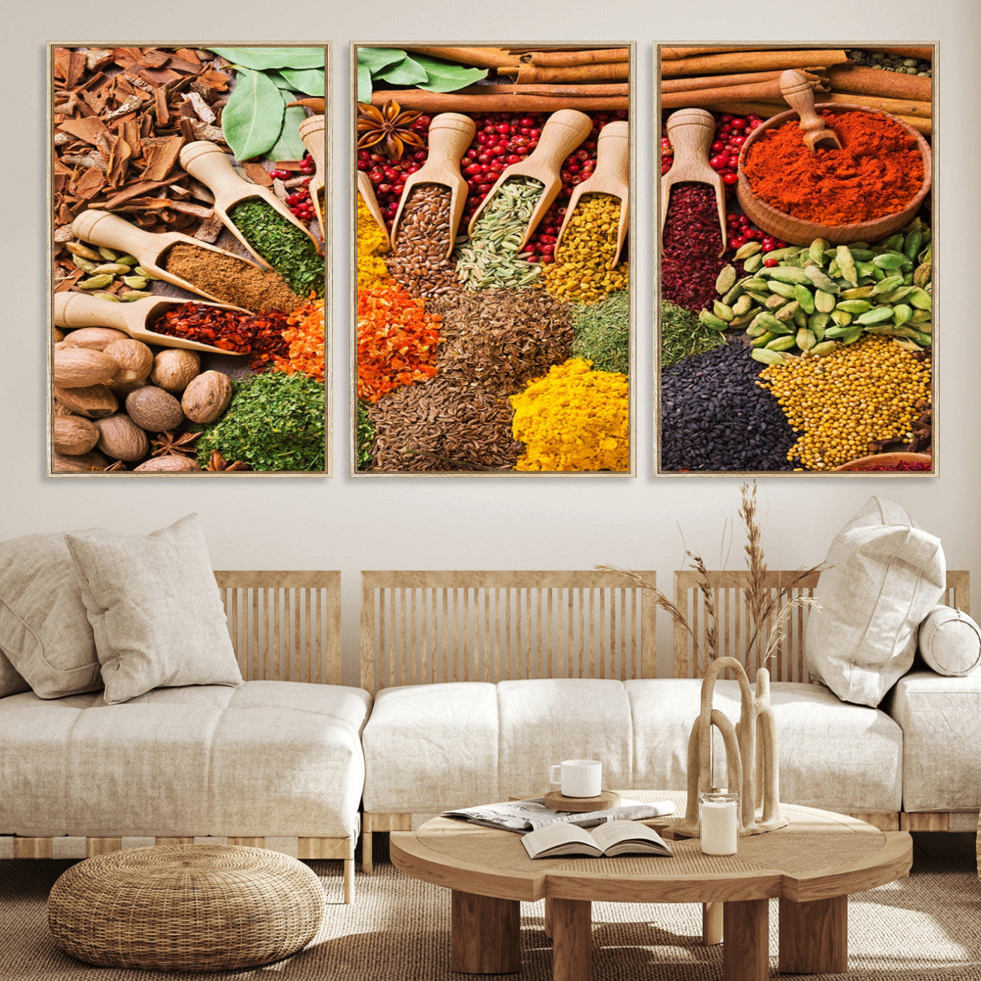 MGV-FC-60X30-3P - Spices Kitchen Wall Art Canvas Print