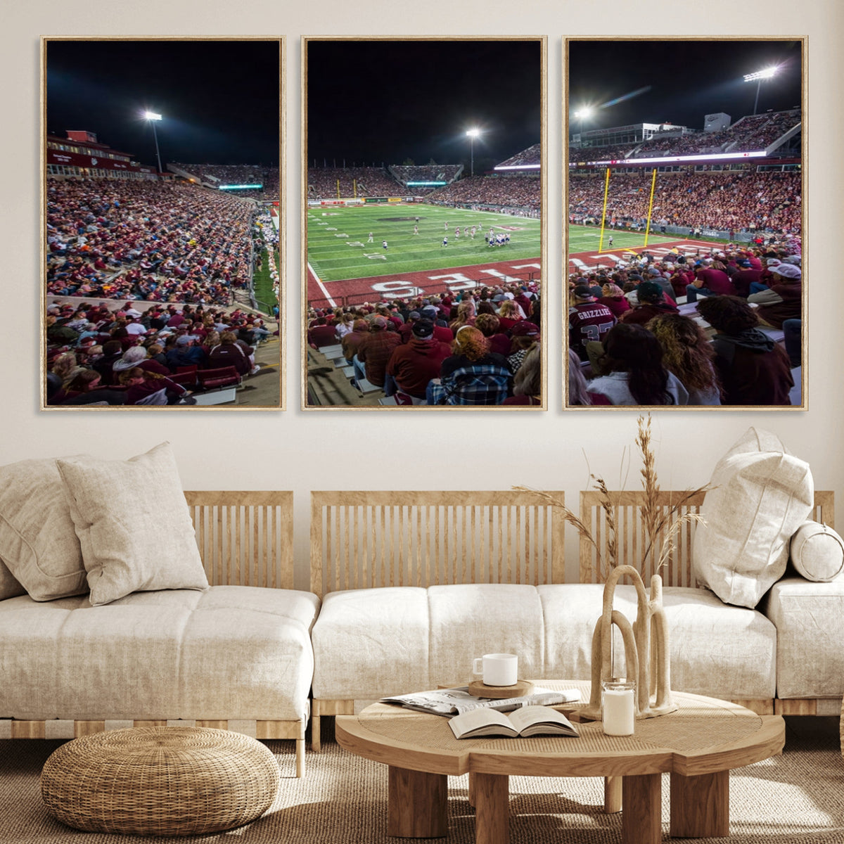 56191-MGV-CV-36X24 - Washington Grizzly Stadium American Football Wall Art Canvas Print, Sports Wall Art Print, Game Room Decor-1