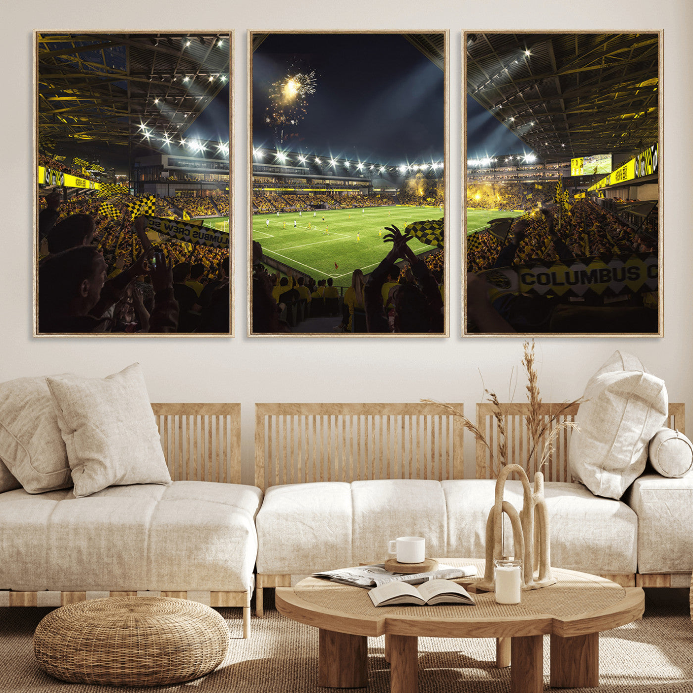 MGV-FC-60X30-3P - Columbus Crew Soccer Team Print - Columbus Crew Stadium Wall Art Canvas Print