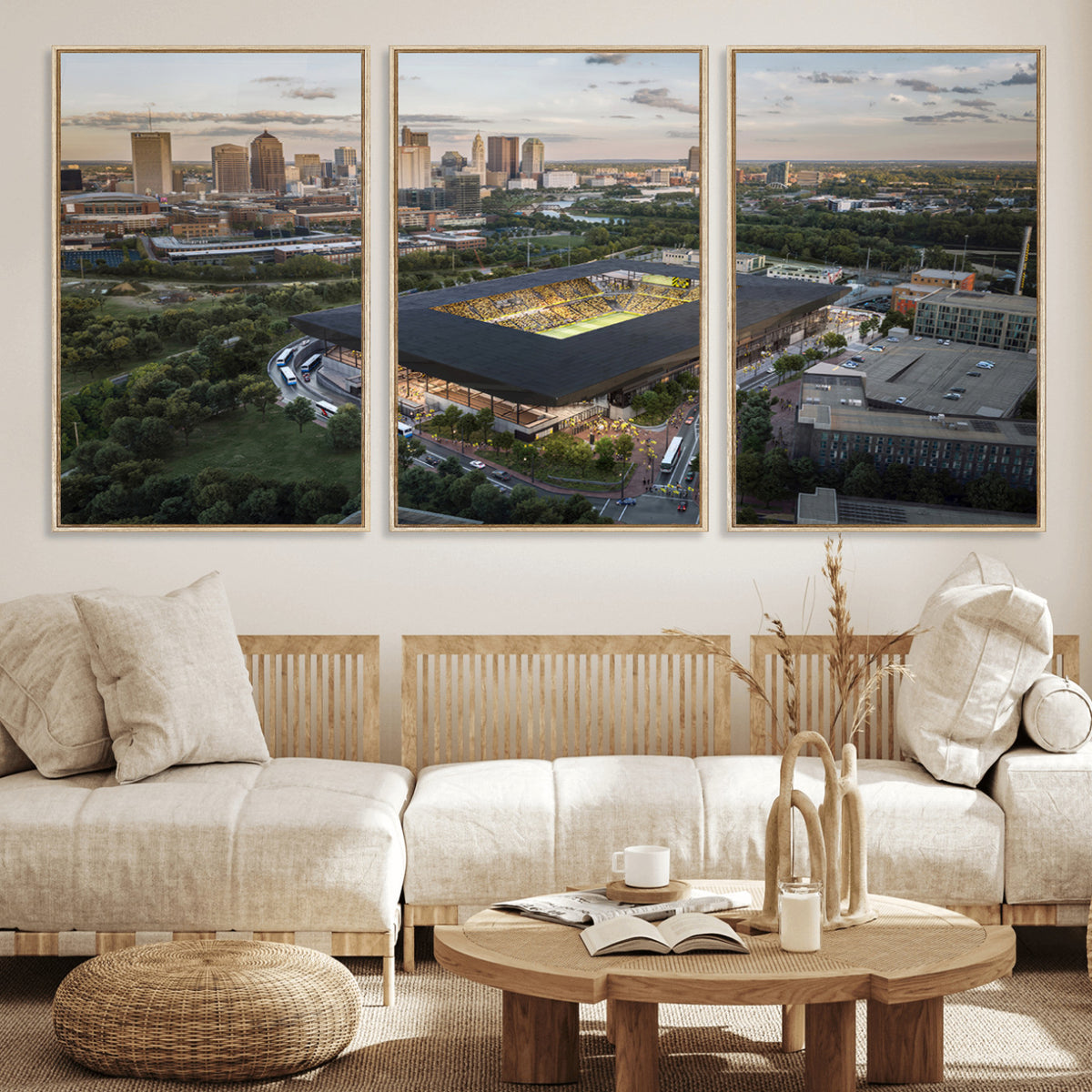 90971-MGV-CV-36X24 - Columbus Crew Soccer Team Print - Columbus Crew Stadium Wall Art, Columbus Crew Soccer Wall Art
