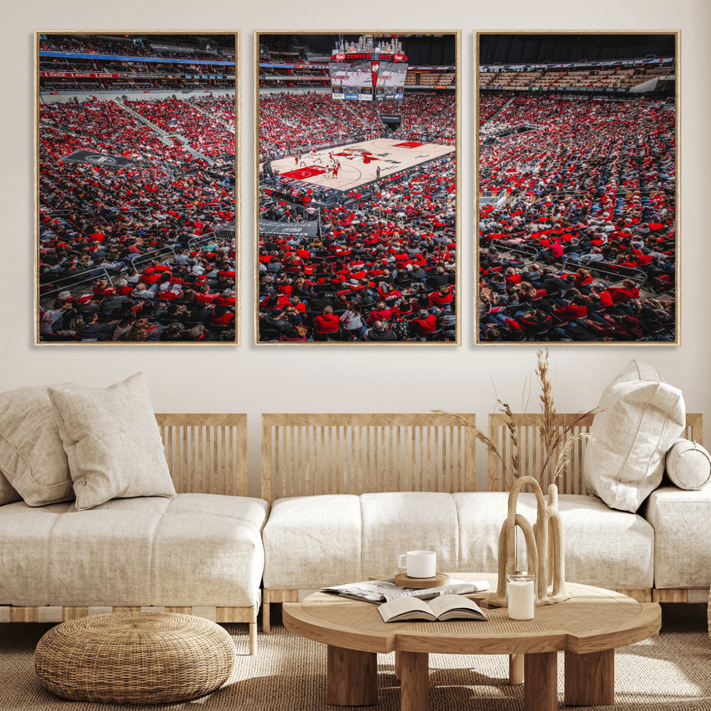 MGV-FC-60X30-3P - Louisville Cardinals Basketball Print Canvas - Louisville KFC Yum Center Arena Wall Art Canvas Print