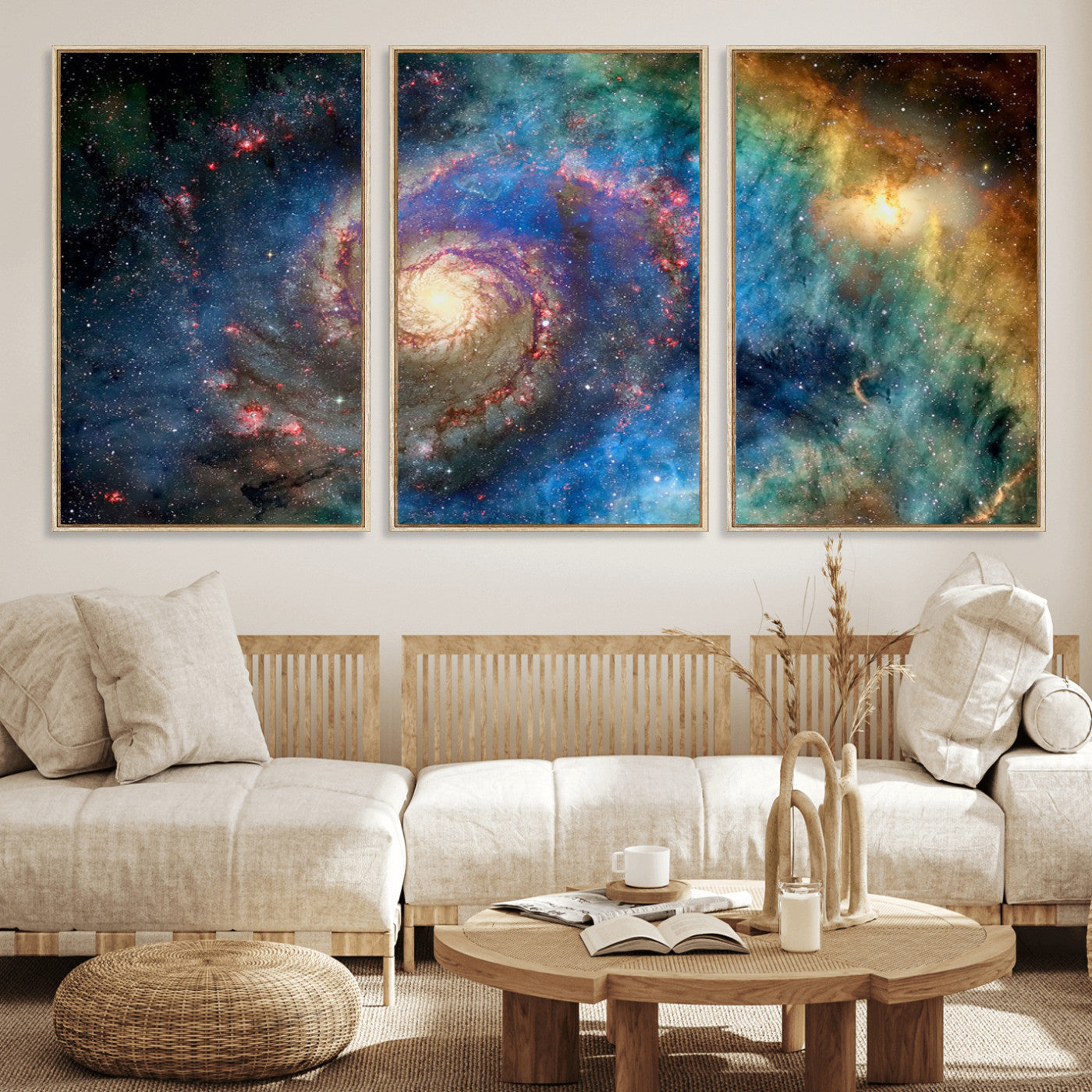 MGV-FC-60X30-3P - Spiral Galaxy Wall Art Canvas Print