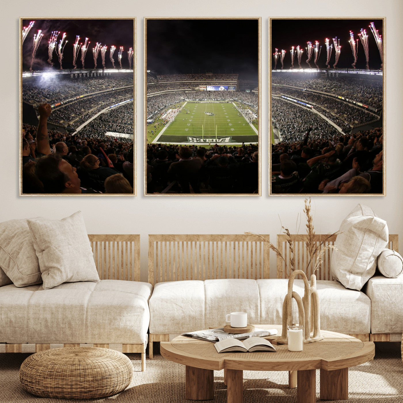 MGV-FC-60X30-3P - Eagles Field Stadium Wall Art - Philadelphia Eagles Football Team Print - Philadelphia Lincoln