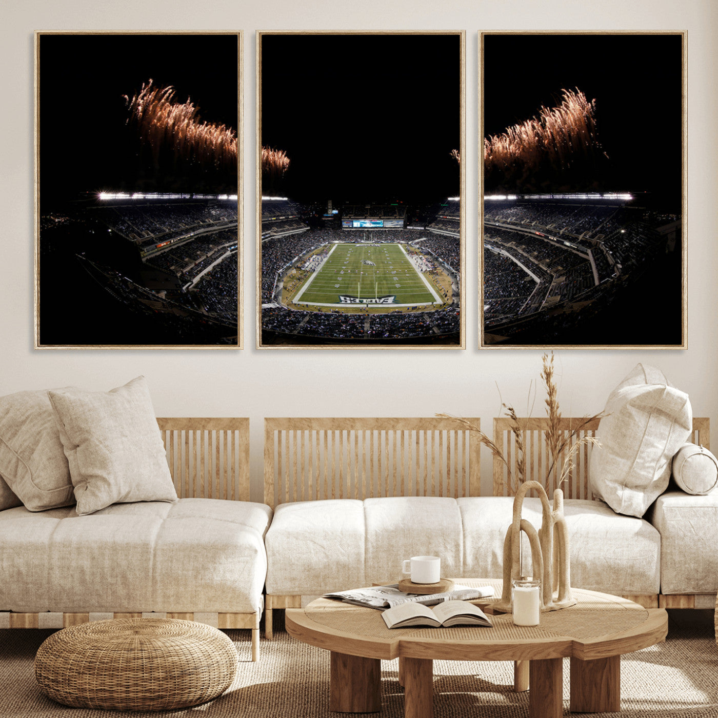 MGV-FC-60X30-3P - Eagles Field Stadium Wall Art | Philadelphia Eagles Football Team Print - Philadelphia Lincoln