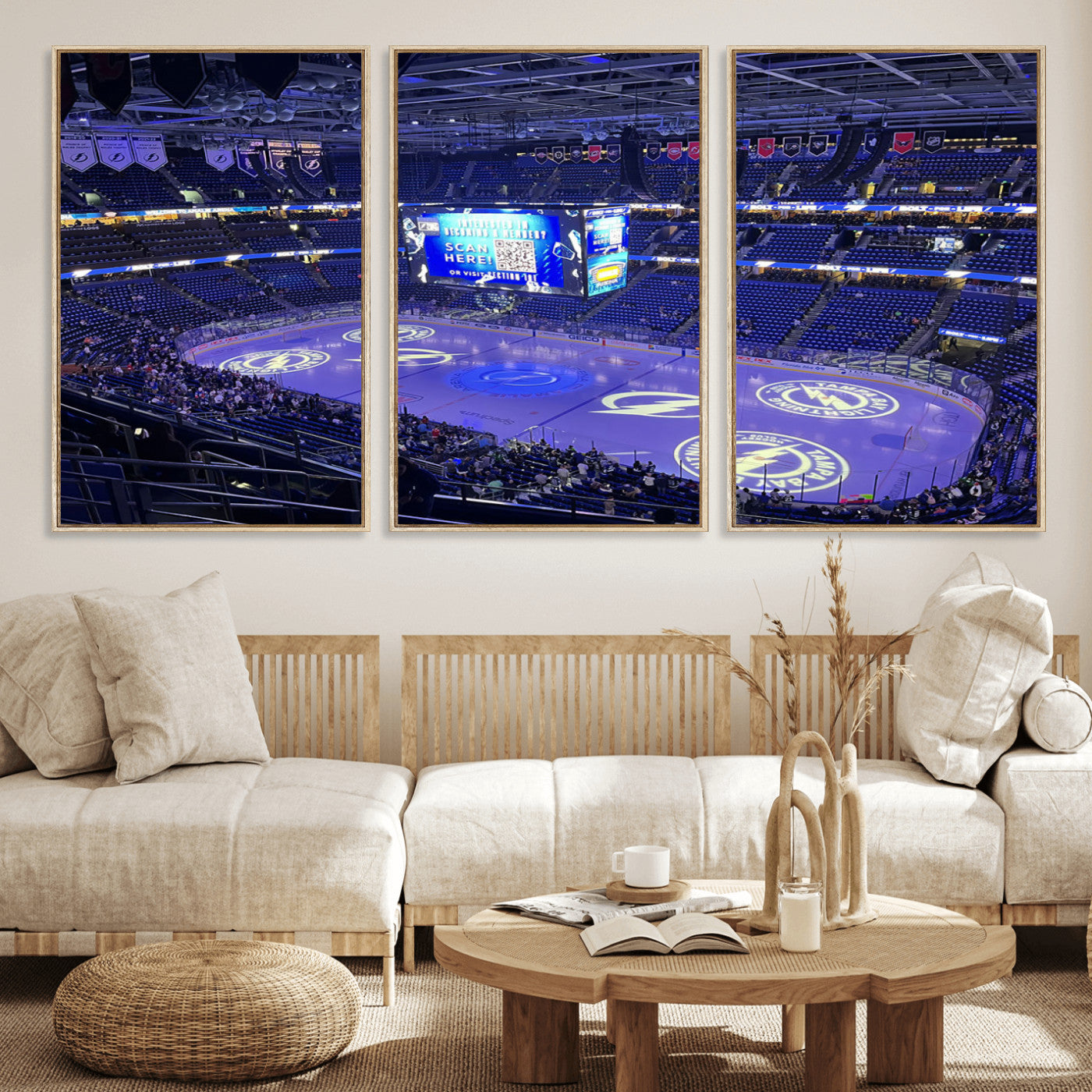 MGV-FC-60X30-3P - Amalie Arena Florida Wall Art Canvas Print - NHL Hockey Stadium Print Wall Art