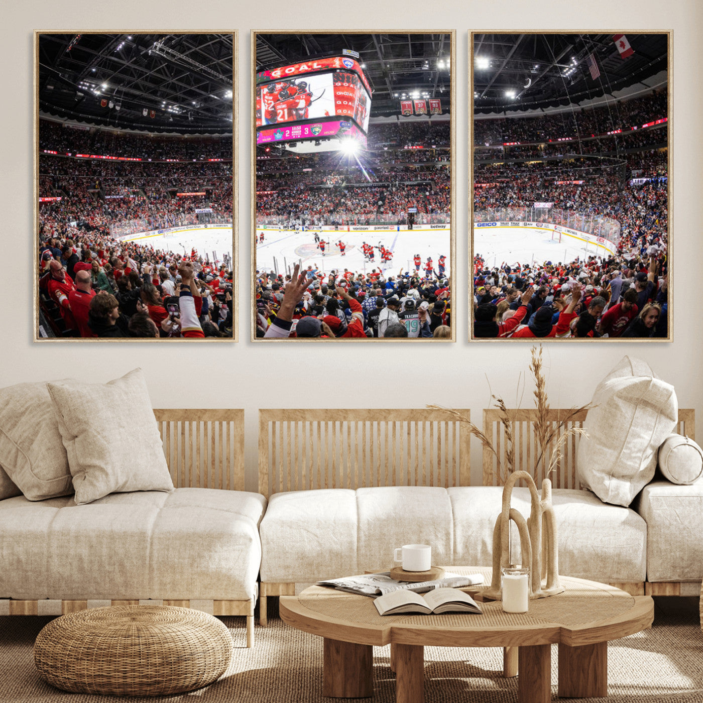 MGV-FC-60X30-3P - Amerant Bank Arena Wall Art Canvas Print - Basketball Arena Stadium Print