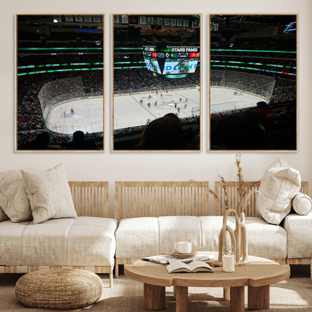 13876-MGV-CV-36X24 - American Airlines Center Dallas Stars Wall Art Canvas Print