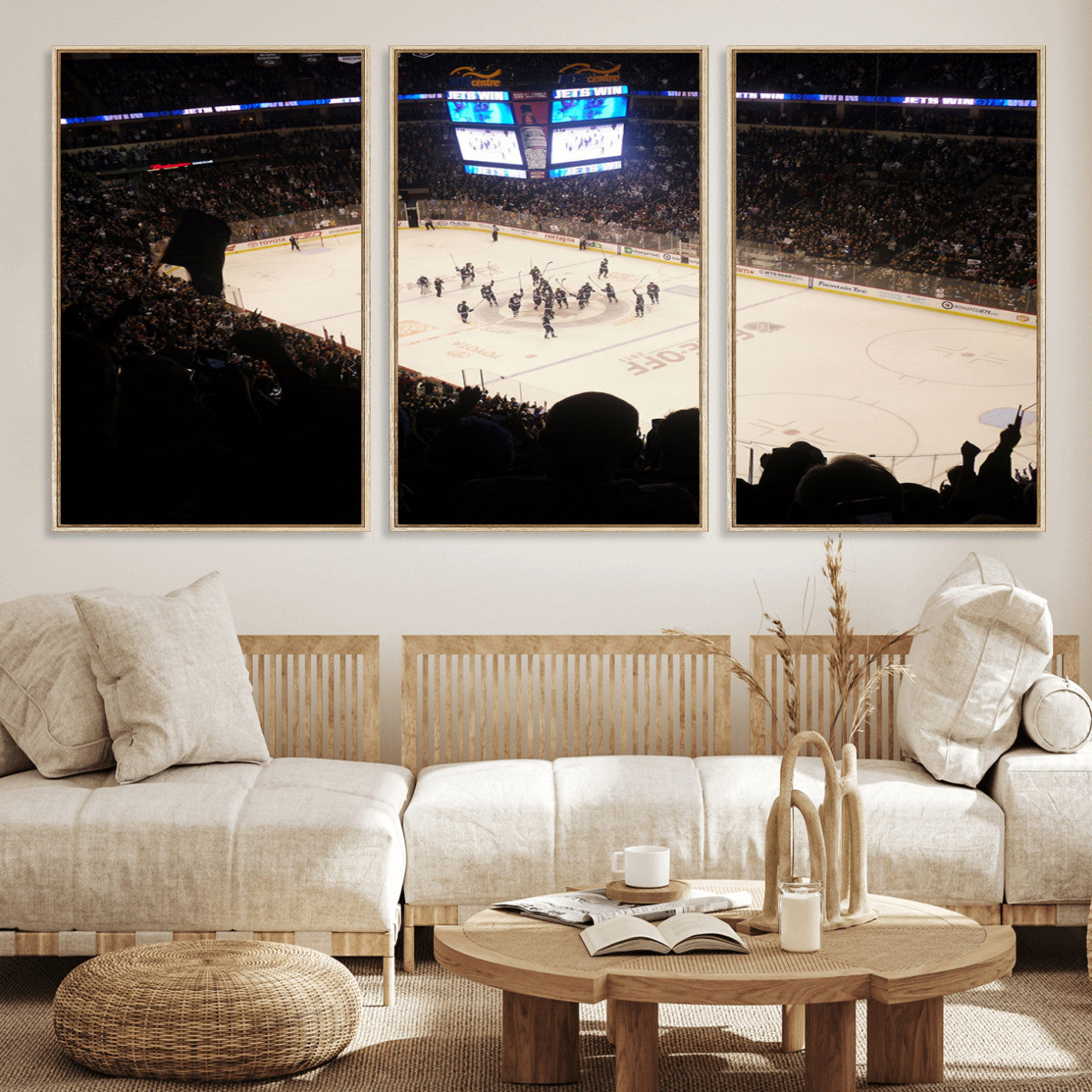 MGV-FC-60X30-3P - Canada Life Centre Wall Art | Winnipeg Jets Hockey Team Print Canvas | Ready to Hang | Winnipeg Wall