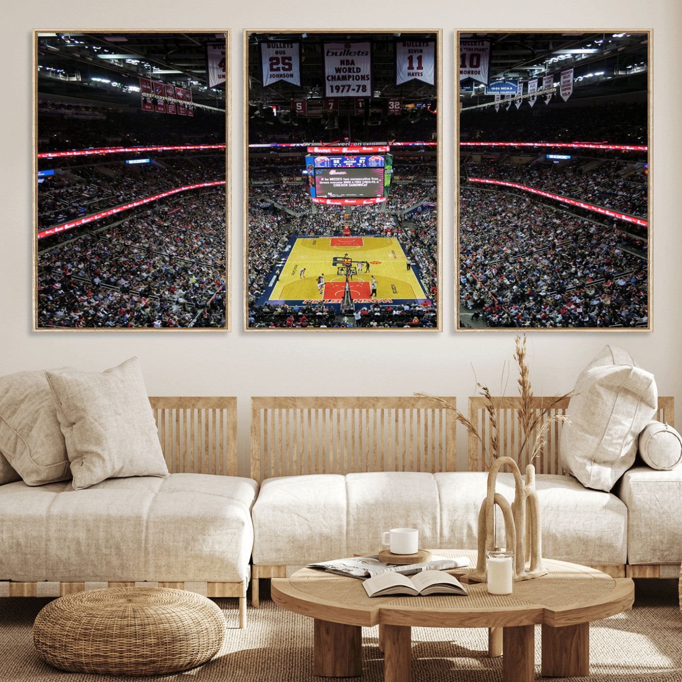 MGV-FC-60X30-3P - Capital One Arena Stadium Wall Art | Canvas Print | Ready to Hang | Washington D.C. Sports Decor