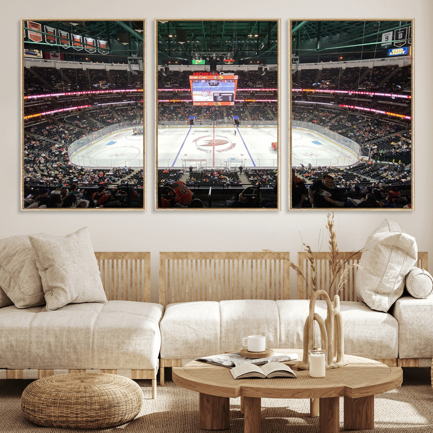 MGV-FC-60X30-3P - Honda Center California Anaheim Ducks Ice Hockey Stadium Canvas Print Wall Art