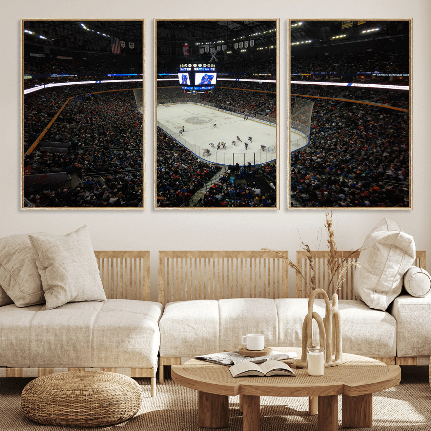 MGV-FC-60X30-3P - KeyBank Center New York Buffalo Sabres Hockey Stadium Canvas Print Wall Art