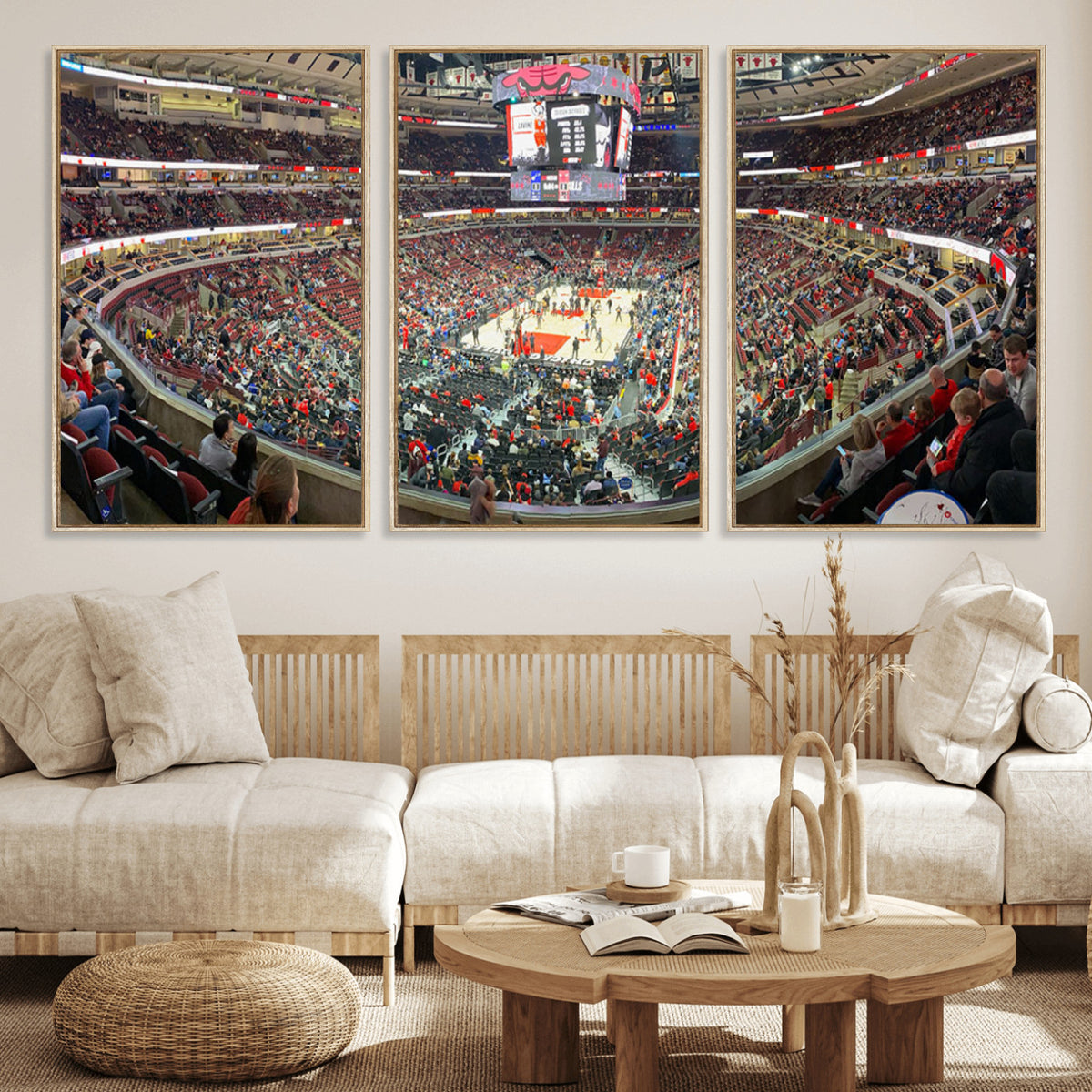 43481-MGV-CV-36X24 - United Center Chicago Bulls Stadium Wall Art Canvas Print