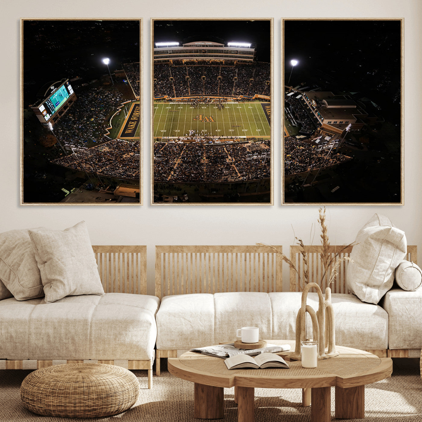 MGV-FC-60X30-3P - Wake Forest University Demon Deacons Canvas Printi, Football Team Print - Winston-Salem Allegacy