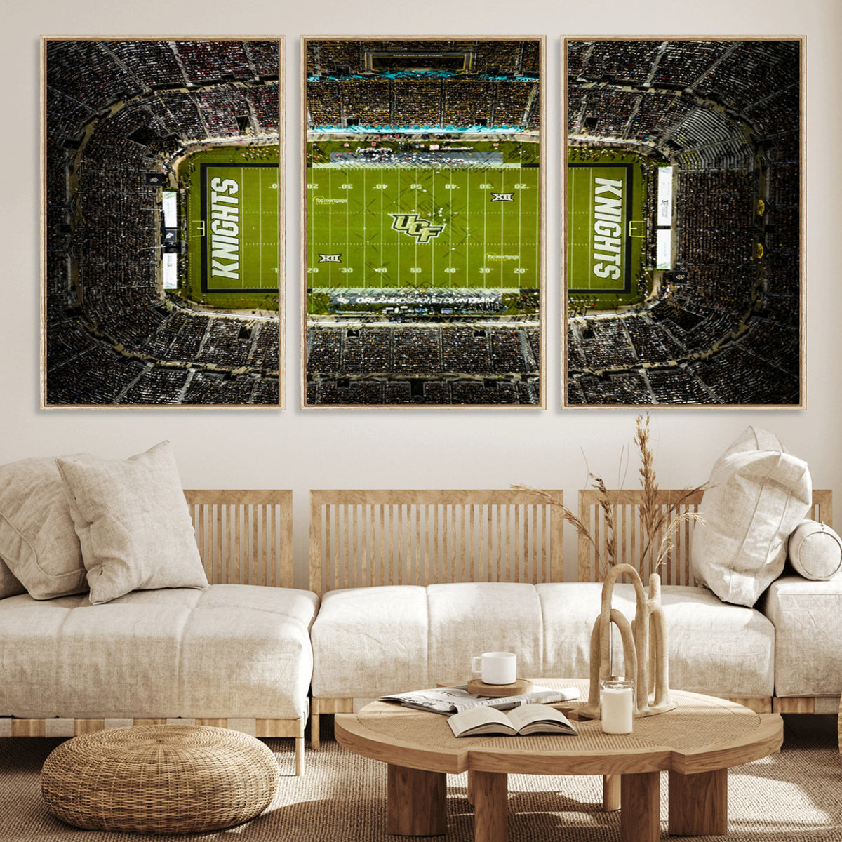 58050-MGV-CV-36X24 - UCF Knights Football Team Print - Orlando FBC Mortgage Stadium Wall Art, UCF Knights Canvas Print