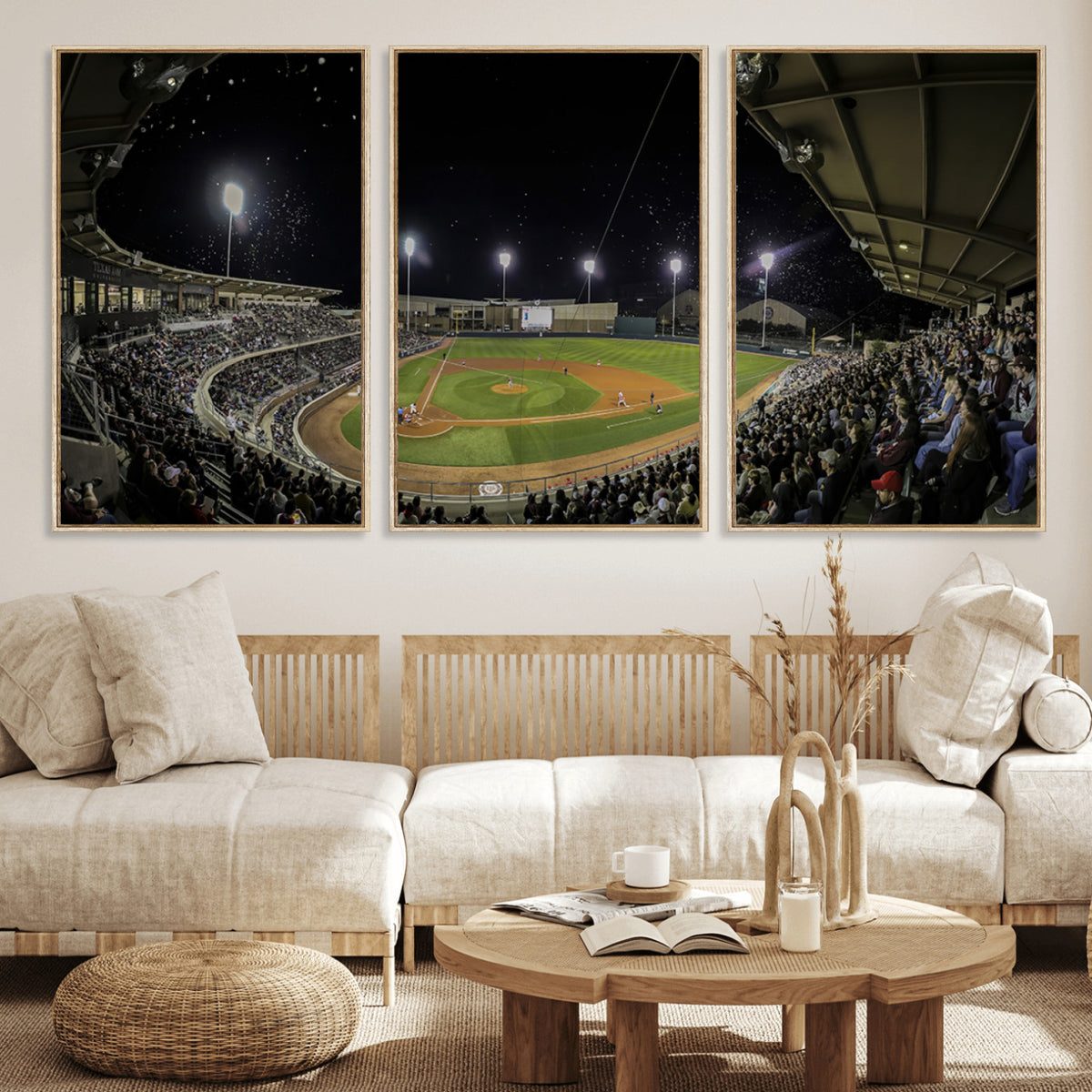 10262-MGV-CV-36X24 - Olsen Field at Blue Bell Park - Texas A&M Aggies Baseball Stadium Wall Art Canvas Print