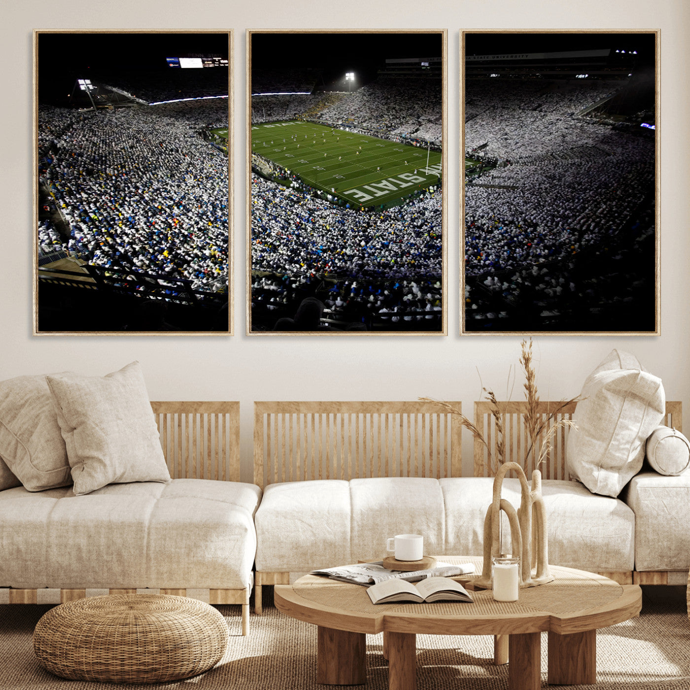 MGV-FC-60X30-3P - Penn State Football Stadium Wall Art - Beaver Stadium Canvas Print