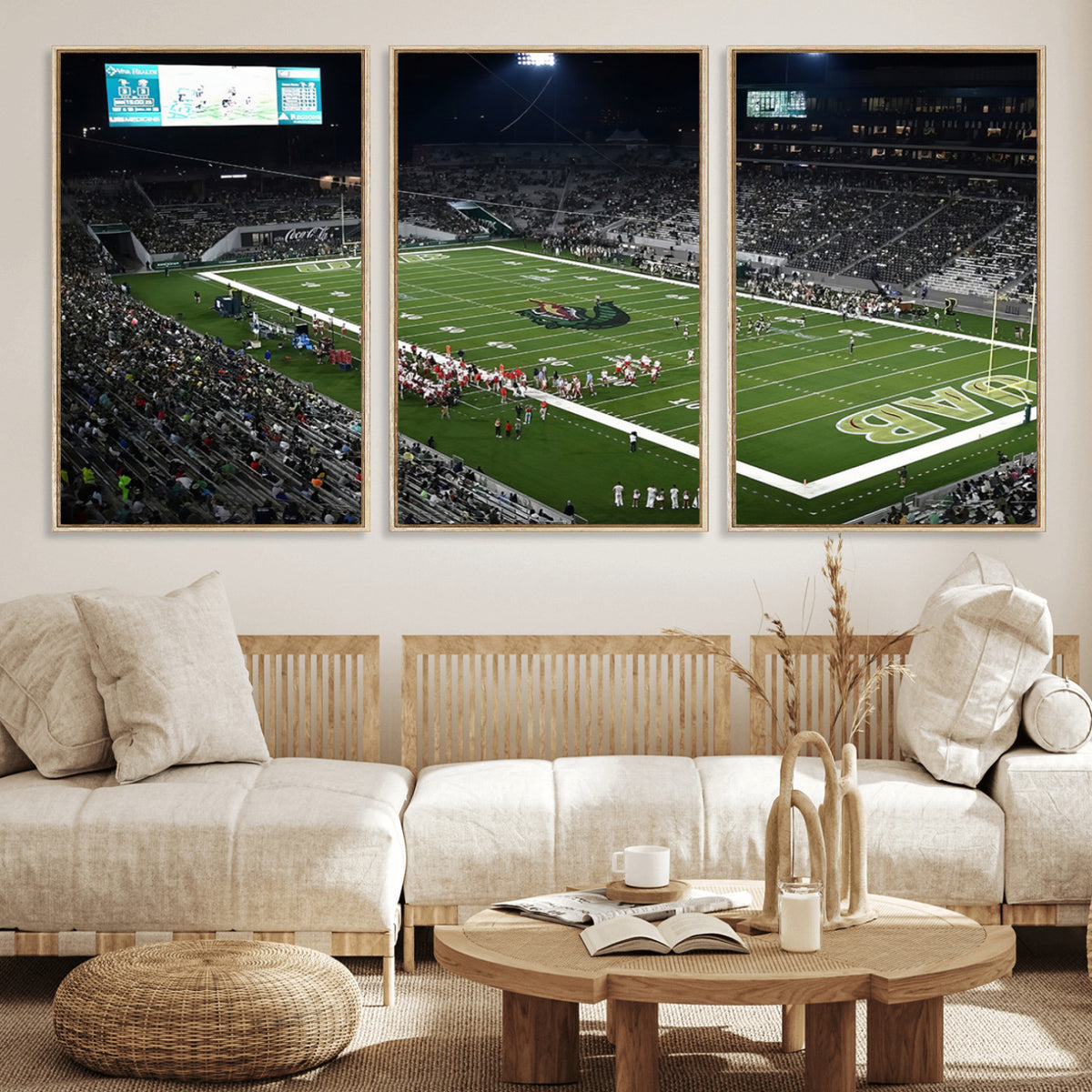 81740-MGV-CV-36X24 - UAB Blazers Football Team Print - Birmingham Protective Stadium Wall Art Canvas Print