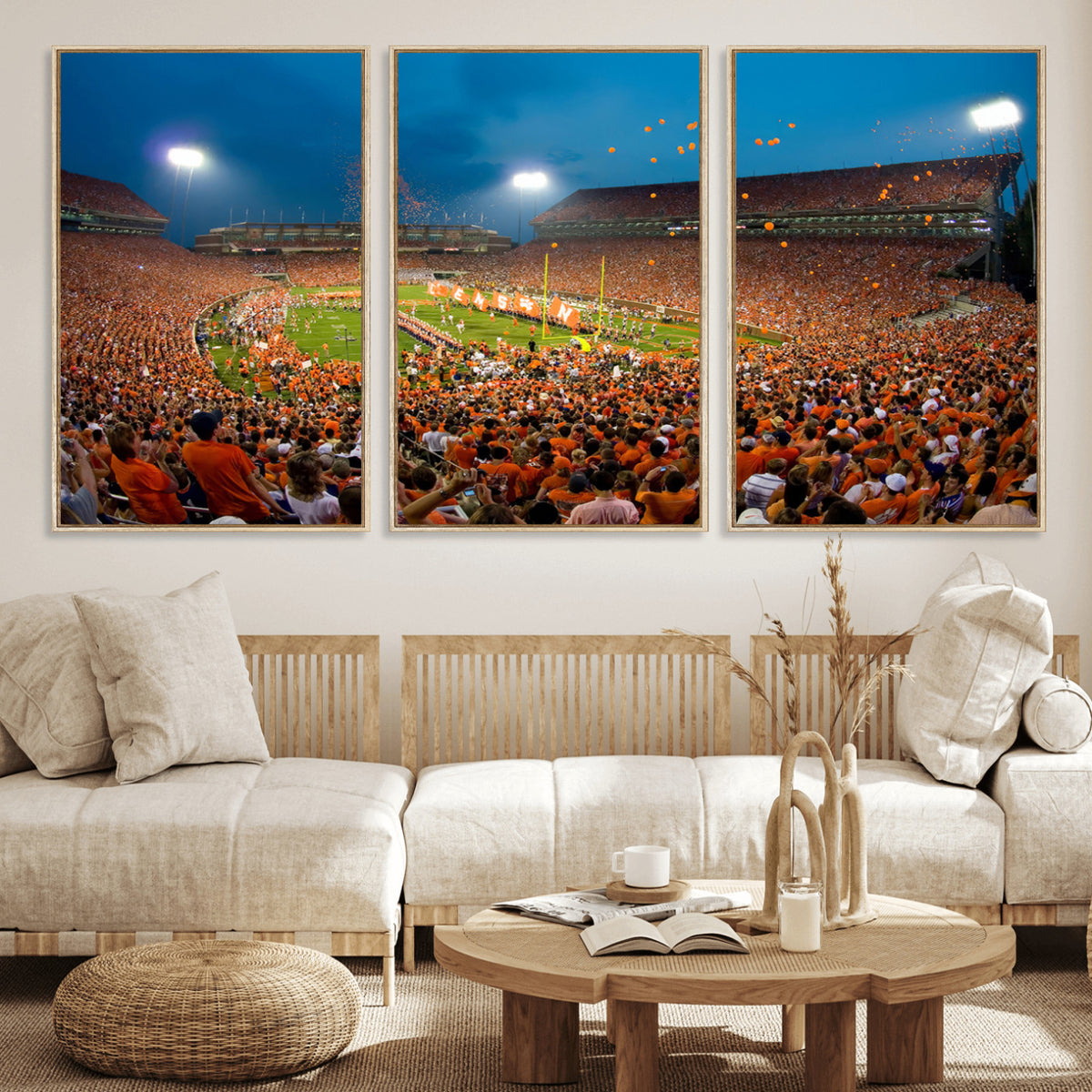 26196-MGV-CV-36X24 - Clemson University Tigers Football Team Print, Clemson